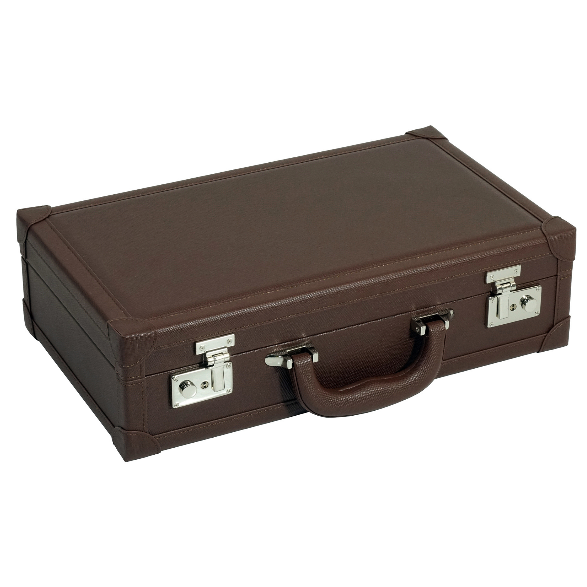 12 Slots Brown Leather Watch Case