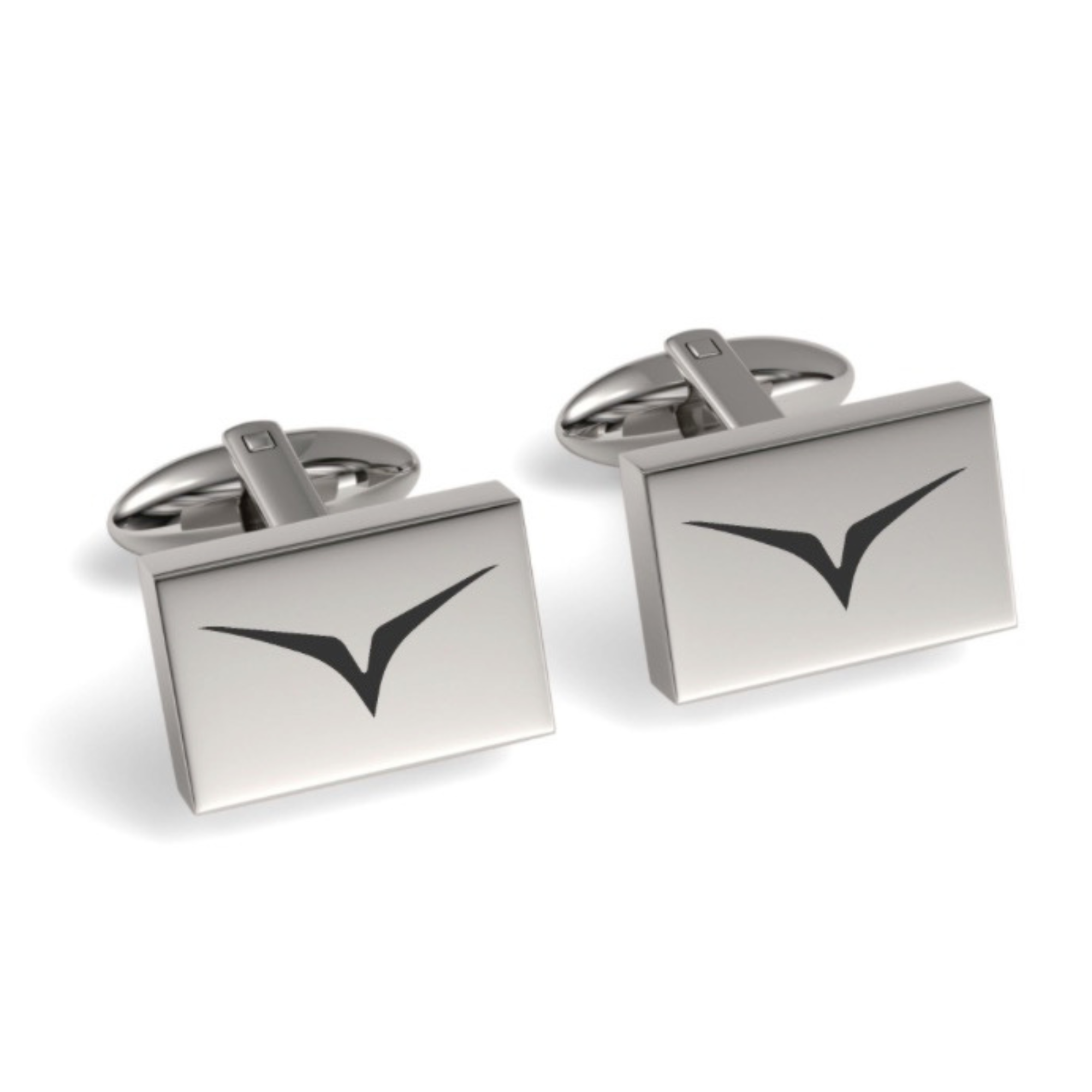 Custom Logo Engraved Rectangle Cufflinks