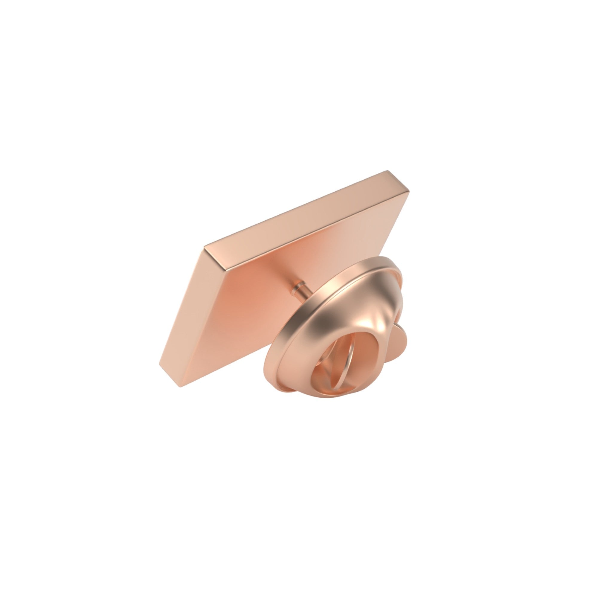 Rectangle Brushed Rose Gold Engravable Lapel Pin