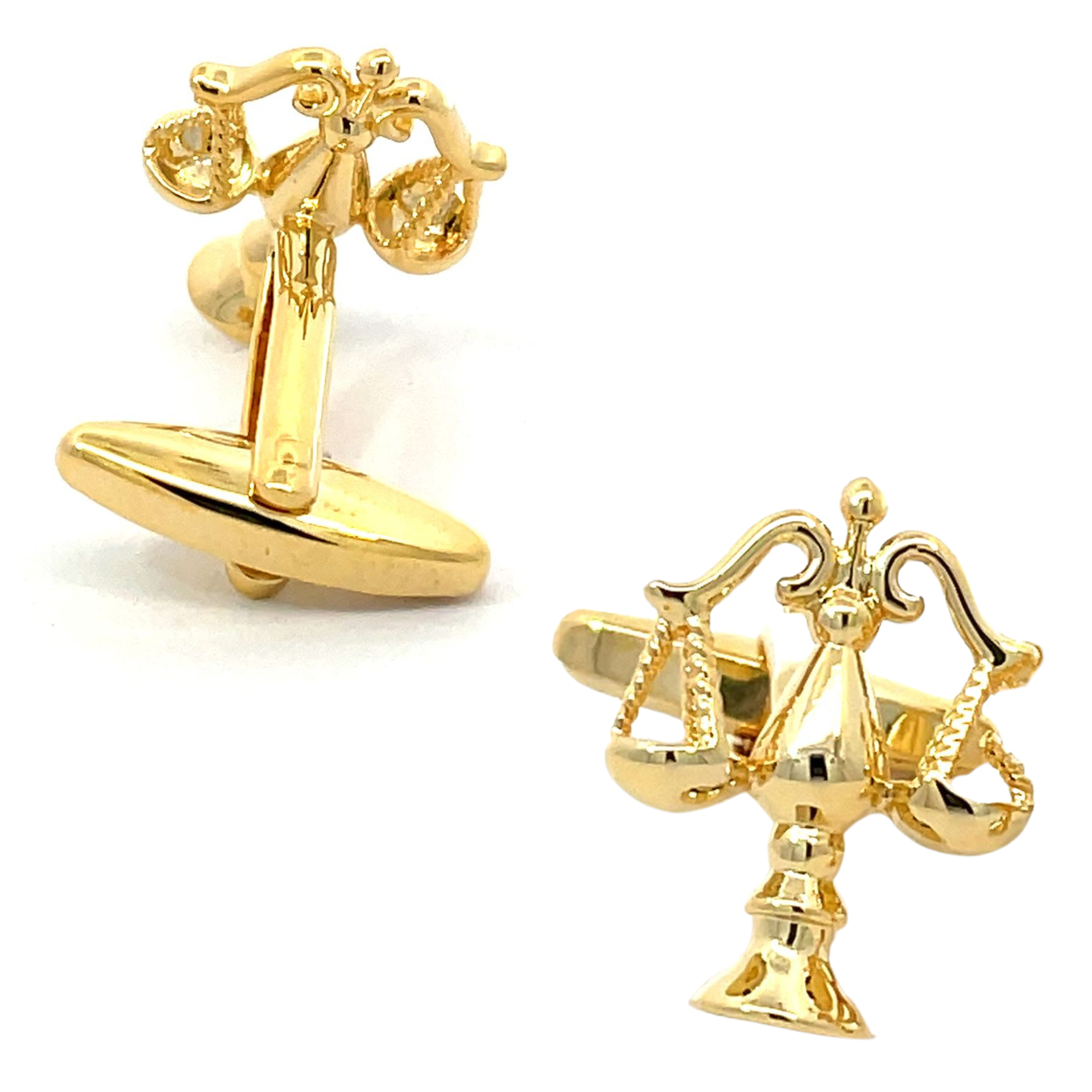 Scales of Justice Gold Cufflinks