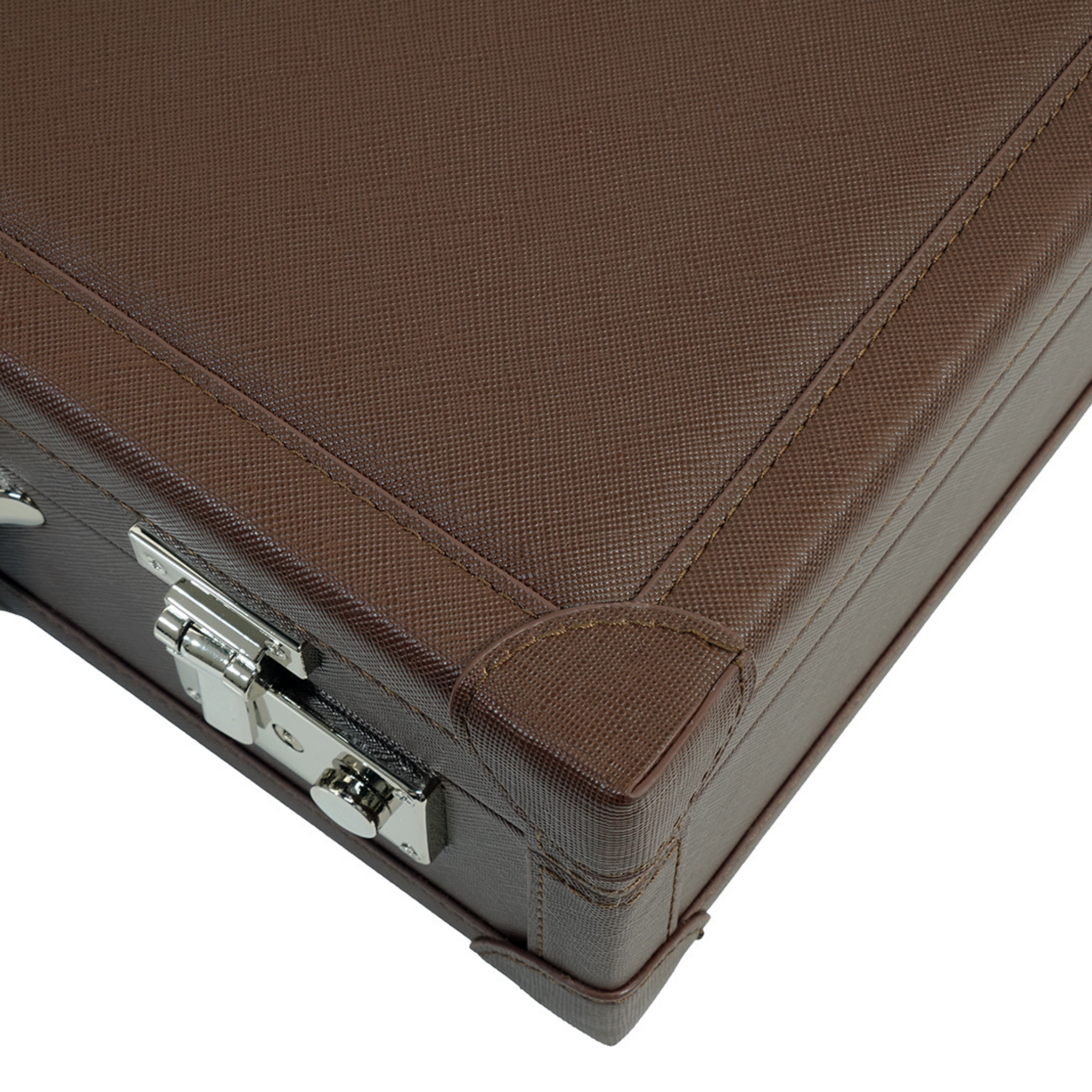 12 Slots Brown Leather Watch Case