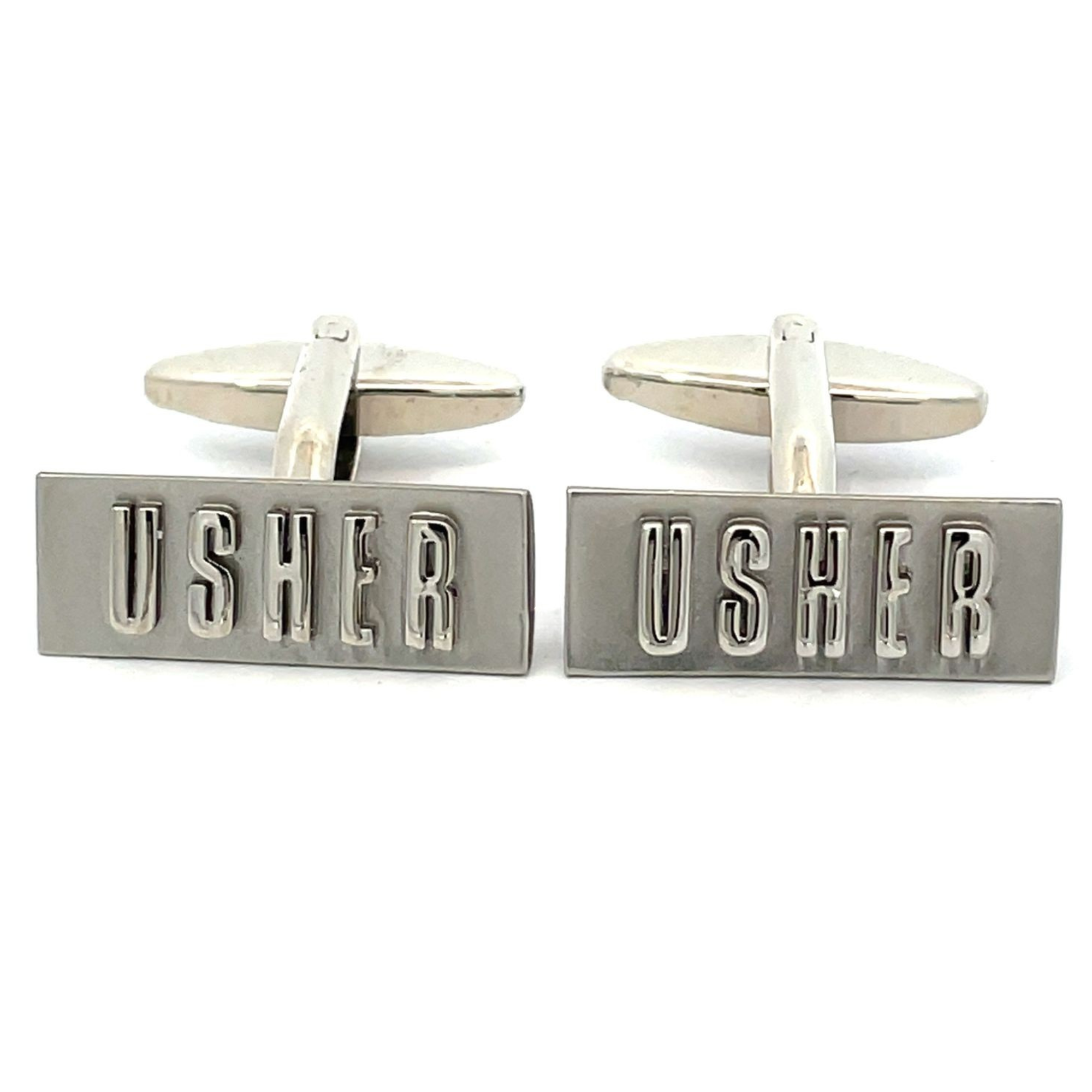 Silver Usher Wedding Cufflinks
