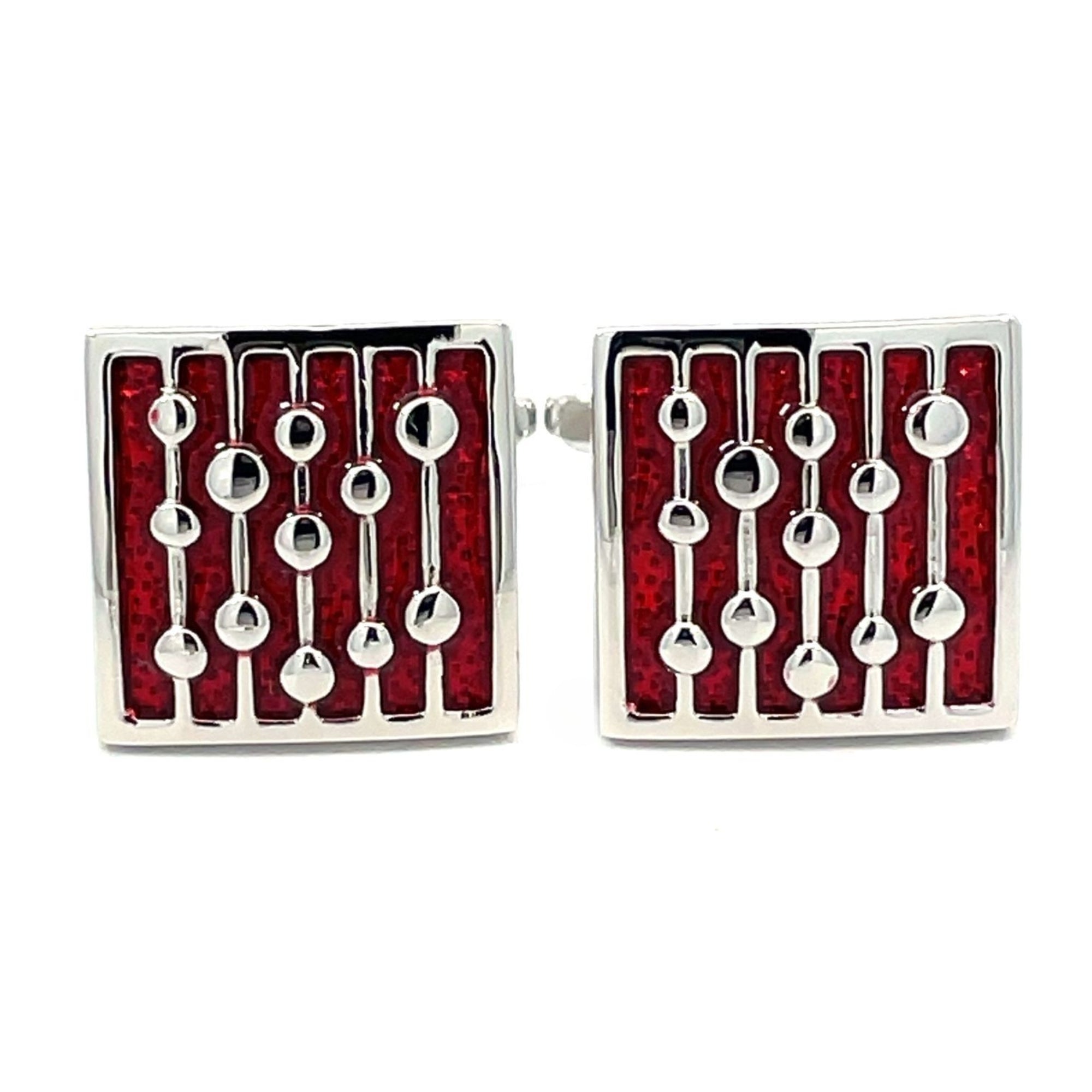 Raindrops Red Cufflinks