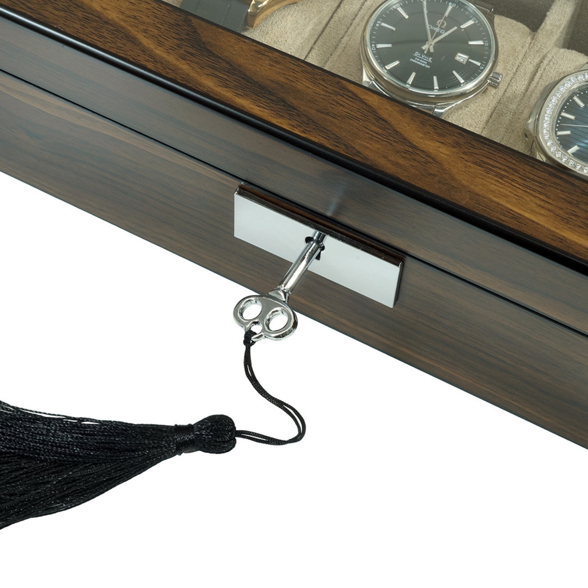 5 Slots Octagon Walnut Wooden Watch Box