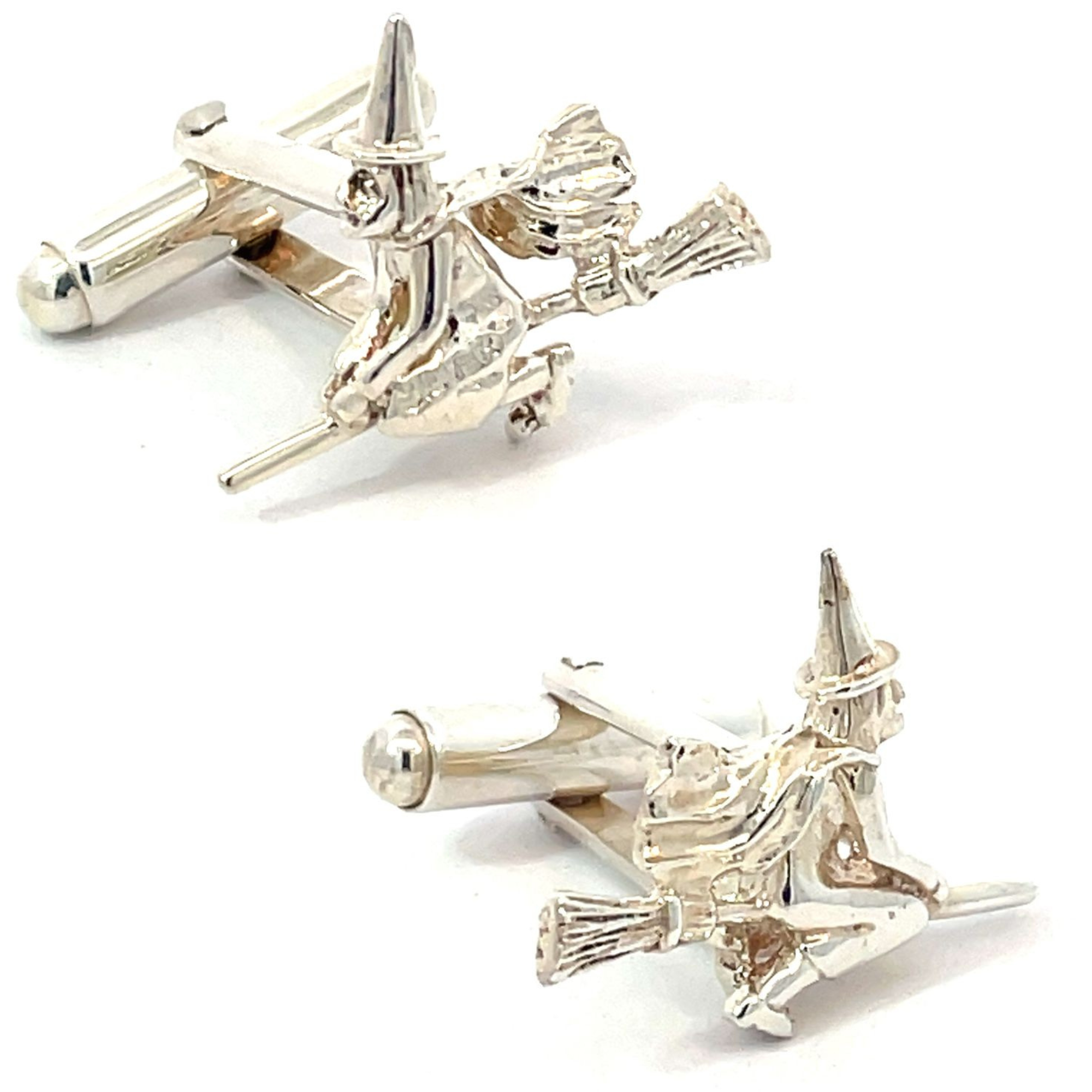 Solid Silver Witches Cufflinks