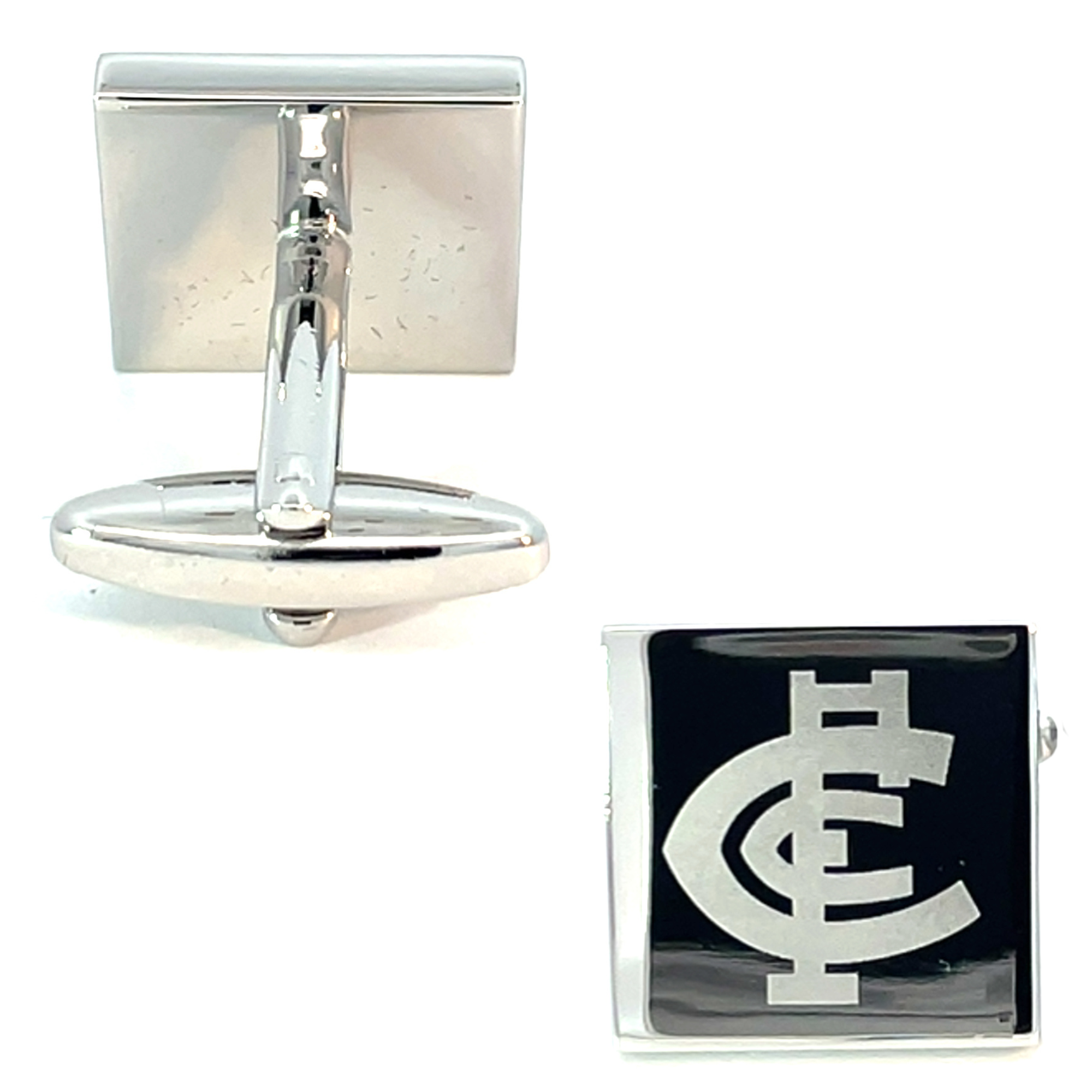 Silver Carlton Football Club AFL Cufflinks