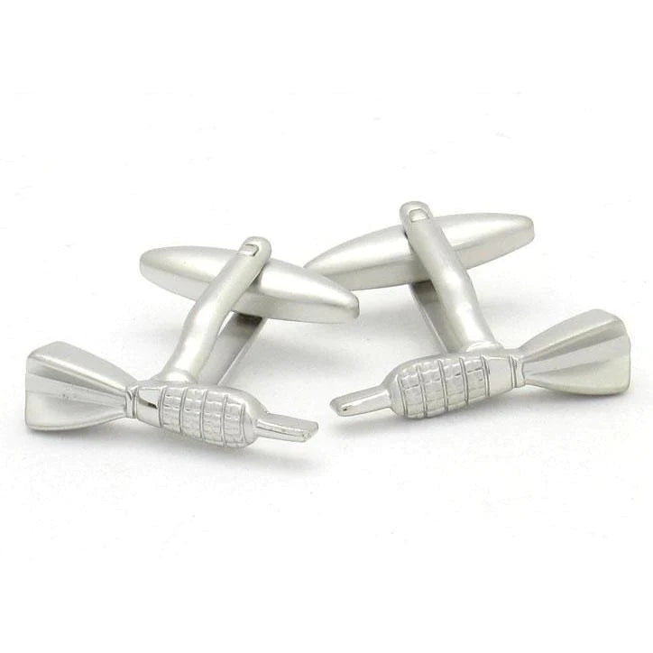 Darts Silver Cufflinks