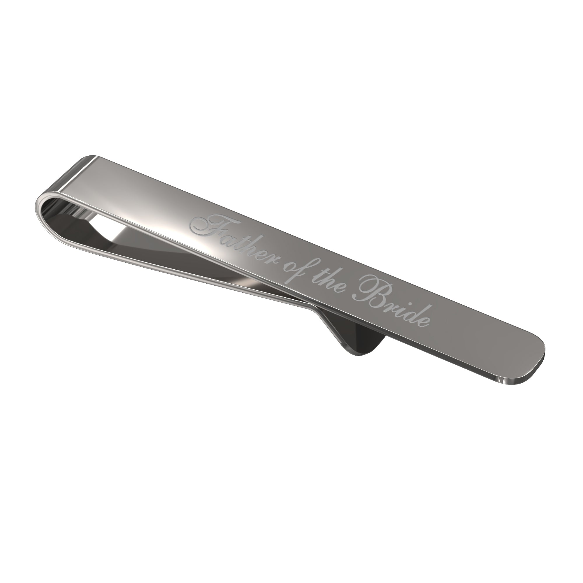 Wedding Role Father of the Bride Engraved Tie Bar