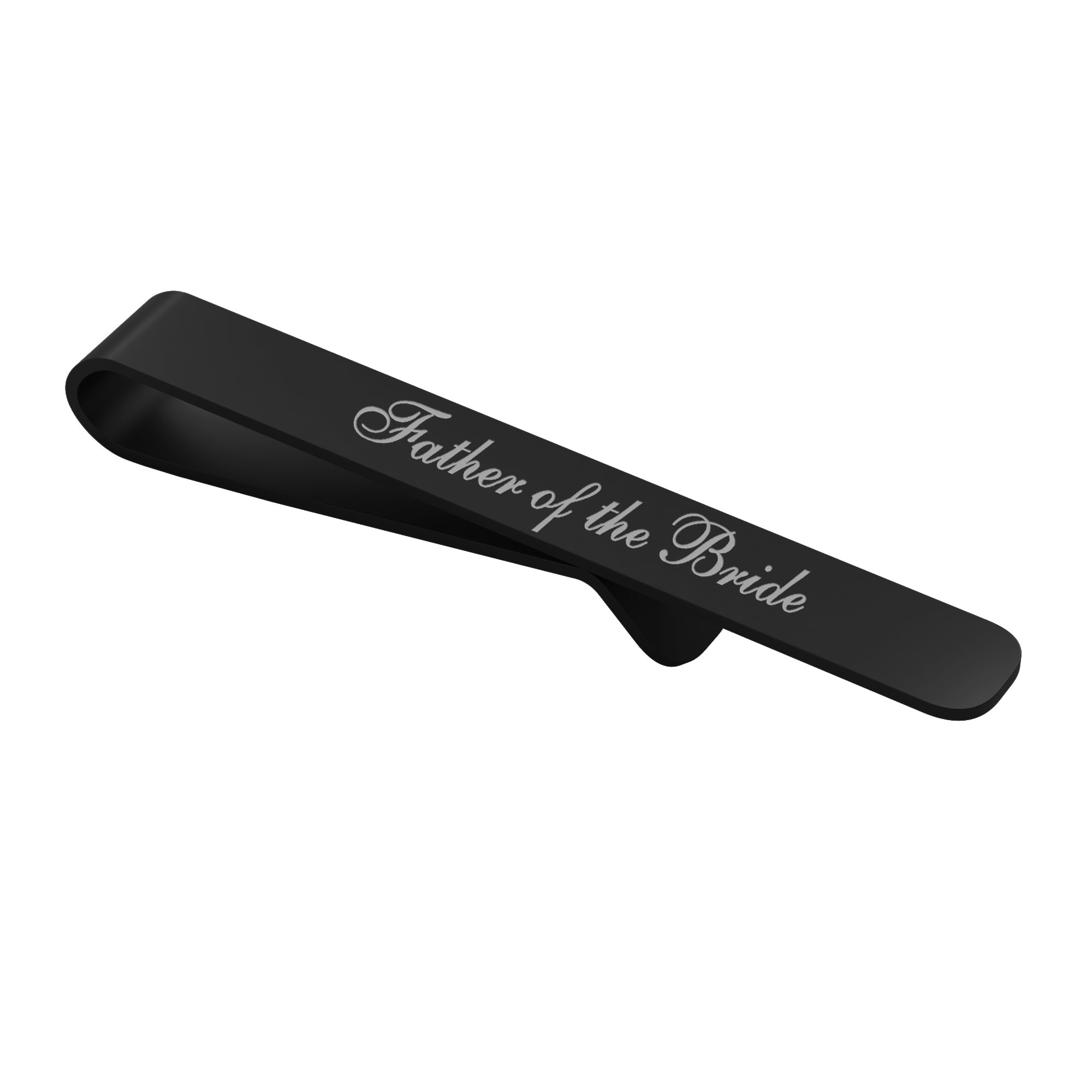 Wedding Role Father of the Bride Engraved Tie Bar