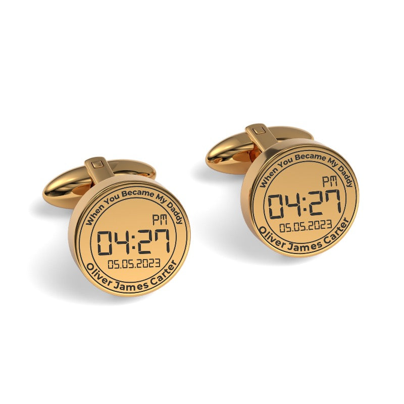 When You Became My Daddy Engraved Cufflinks