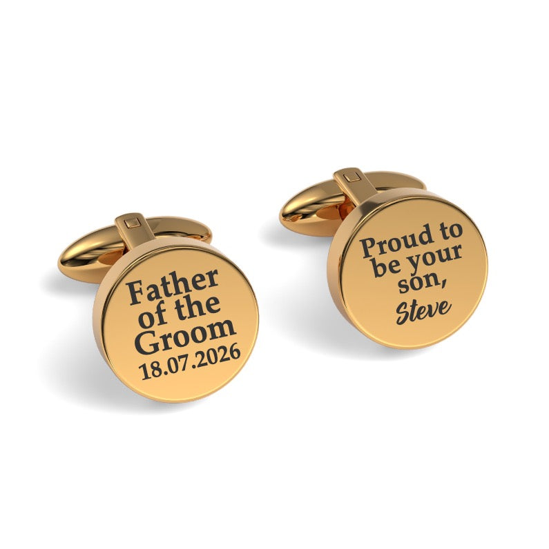 Proud to Be Your Son Engraved Cufflinks