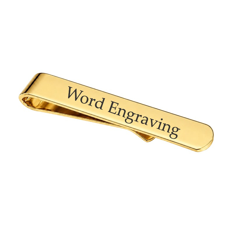 Custom Word Engraved Tie Bar