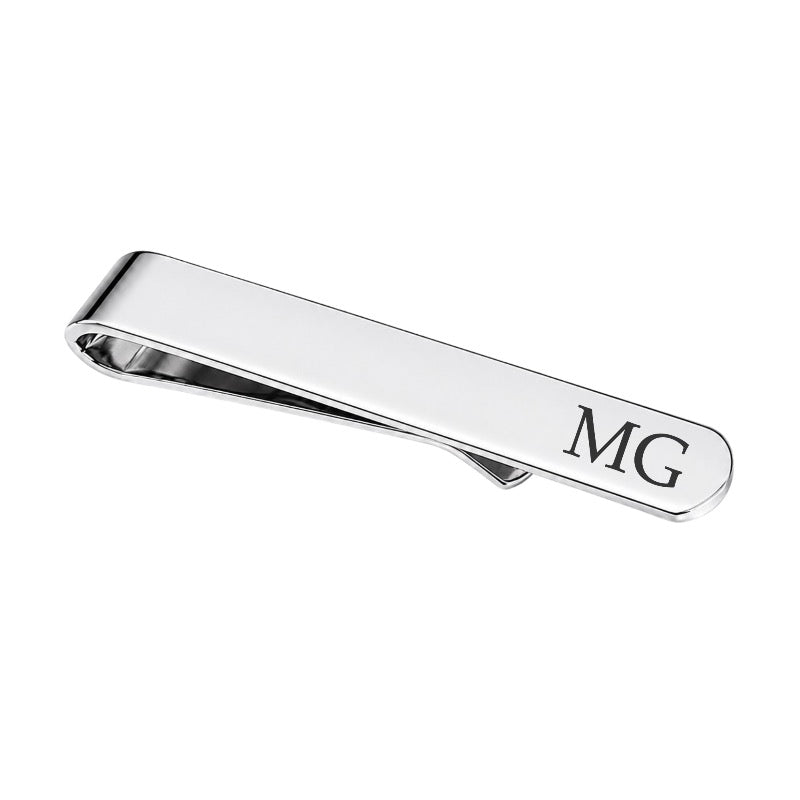 Initials Engraved Tie Bar