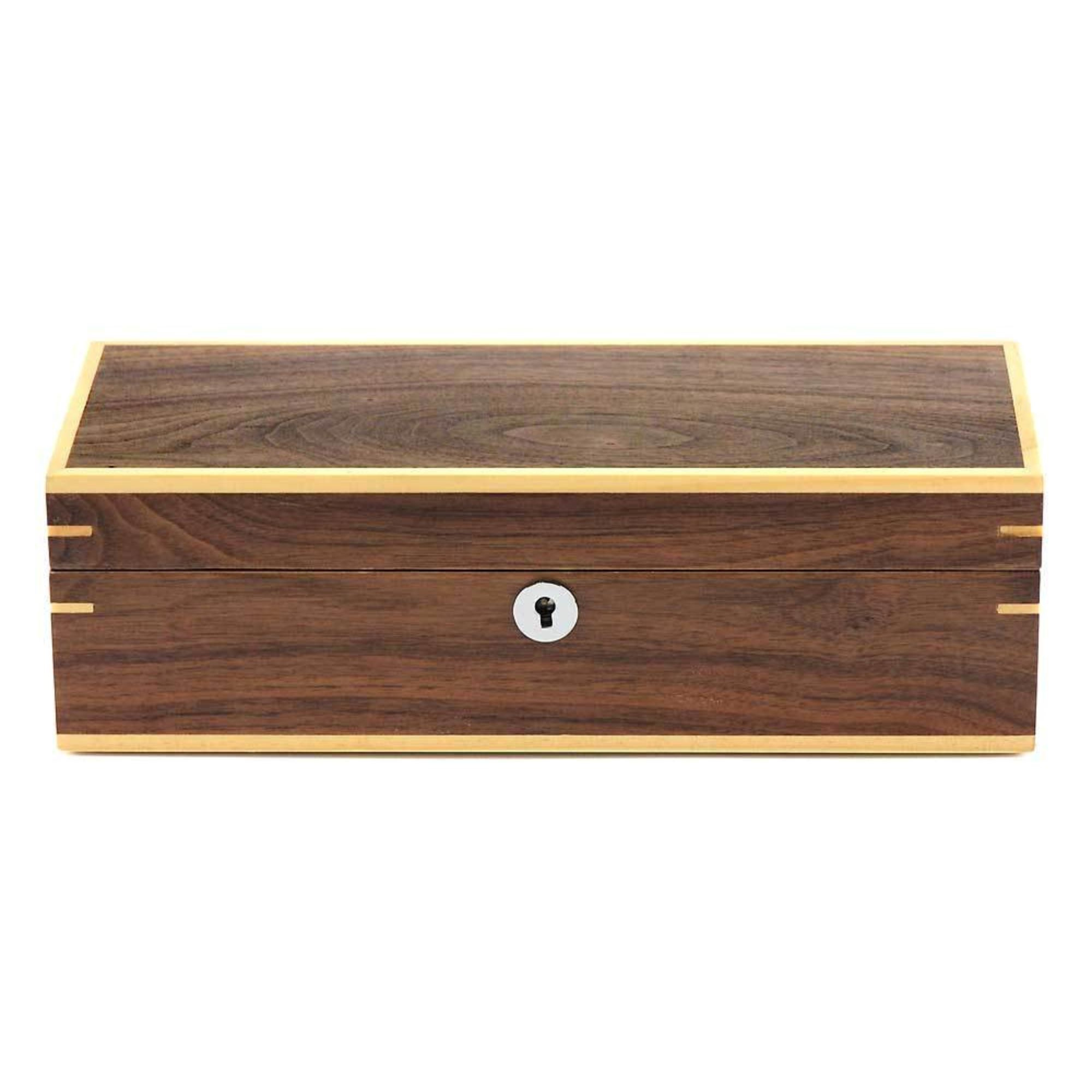 Seconds - Walnut Wooden Watch Box for 5 Watches (B)