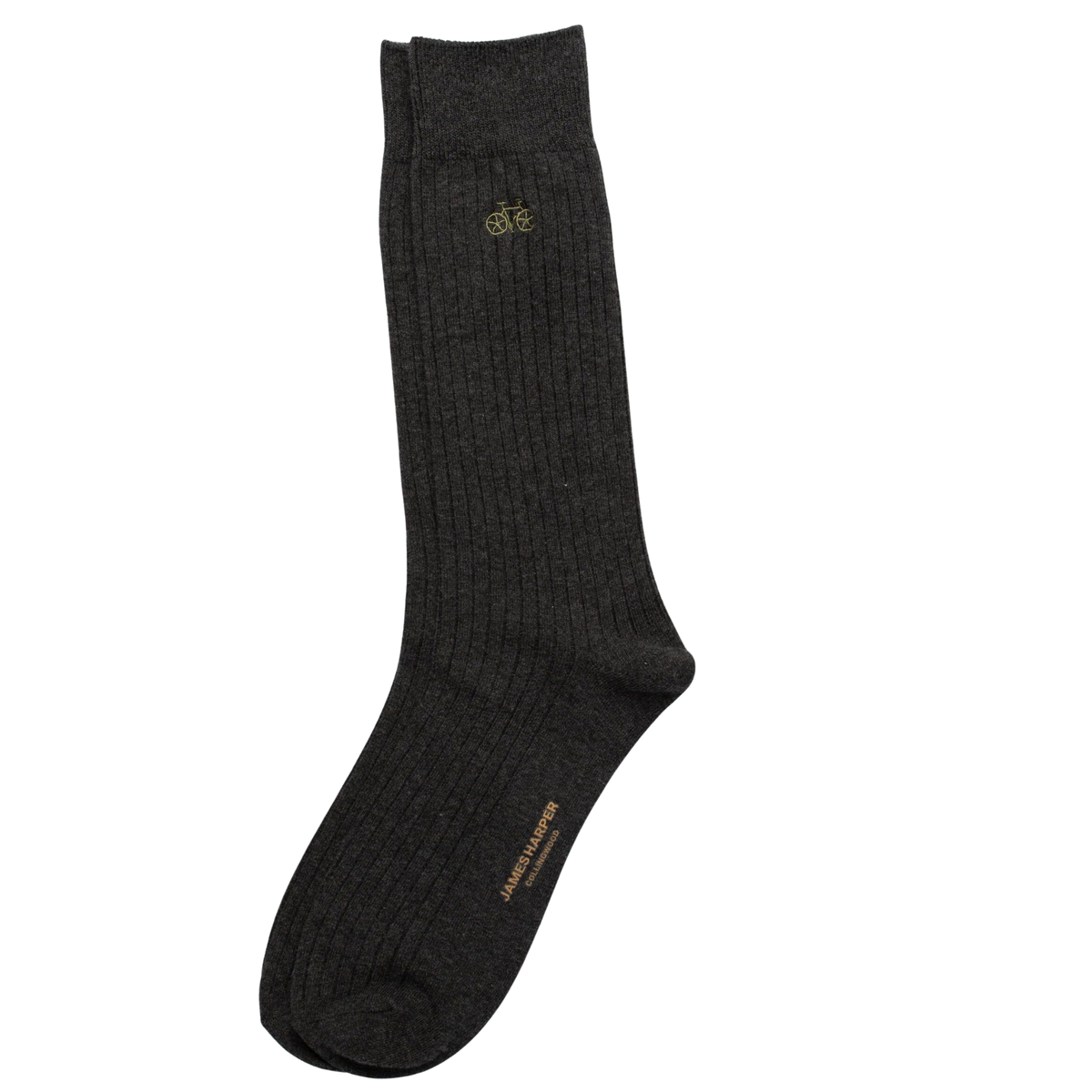 Charcoal Marle Ribbed Socks