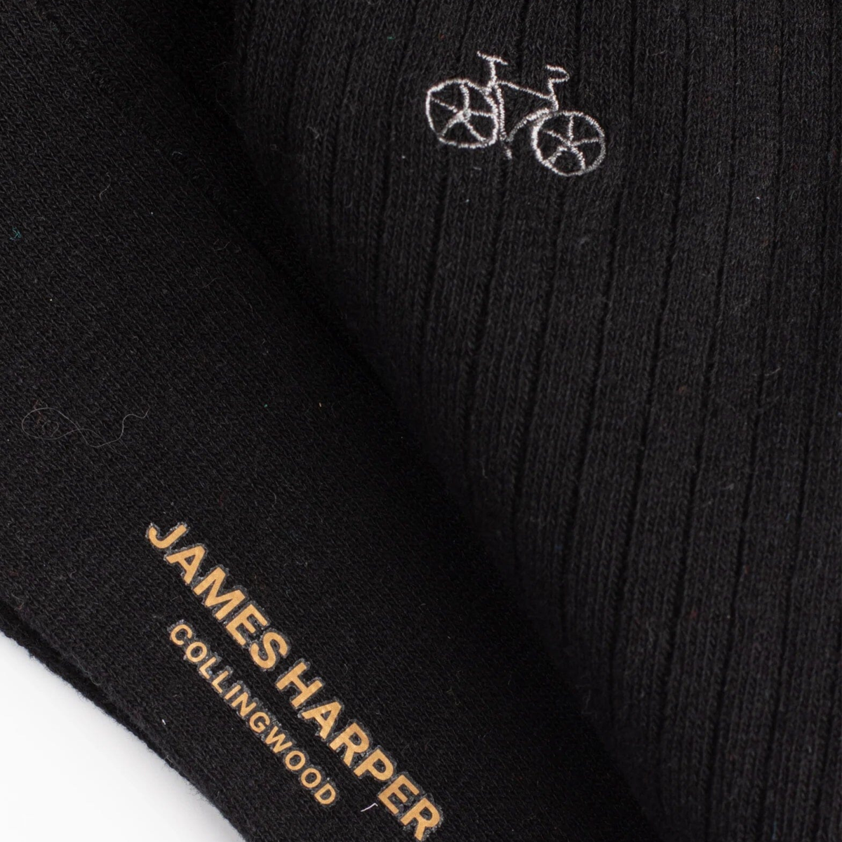 Black Ribbed Socks