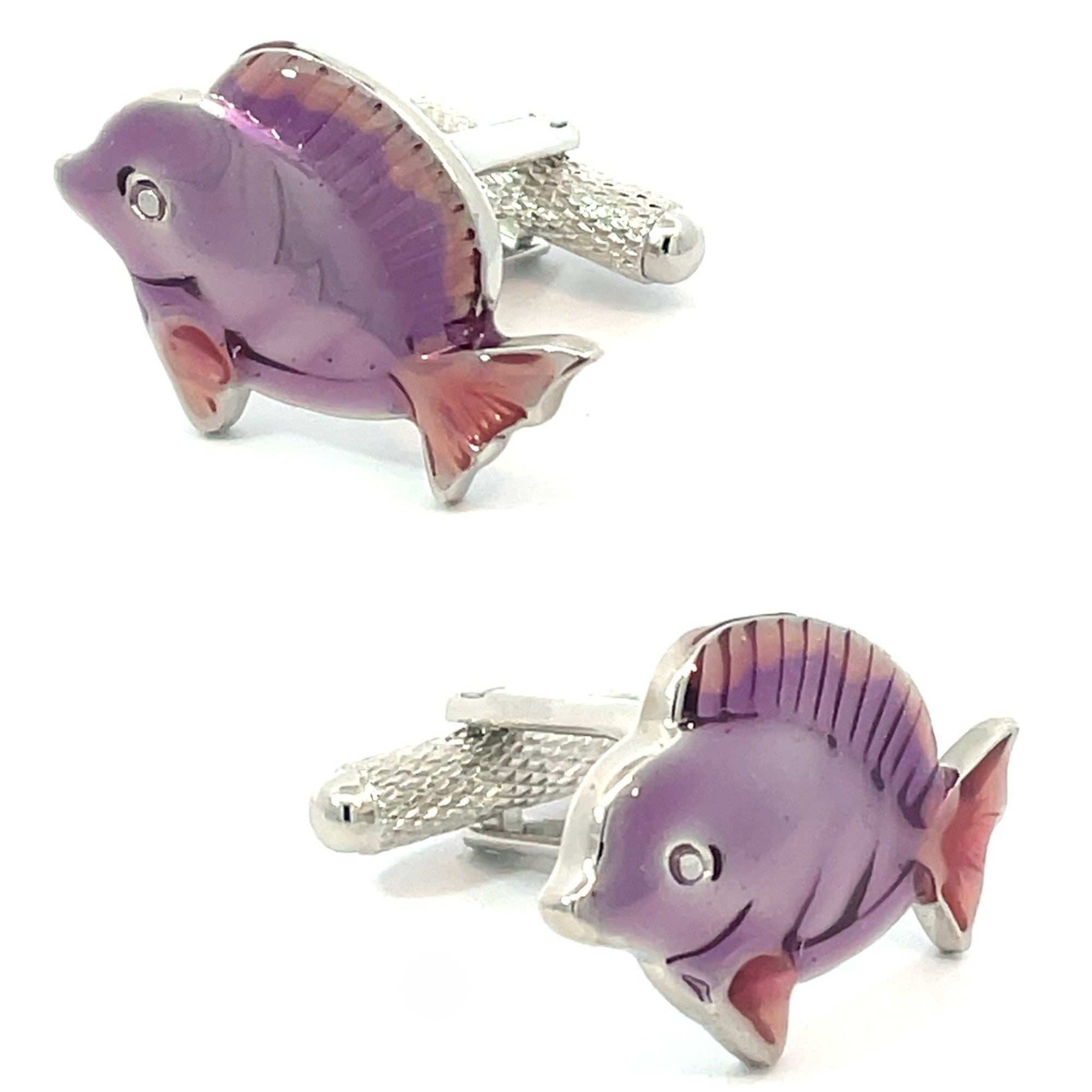 Purple Reef Fish Cufflinks