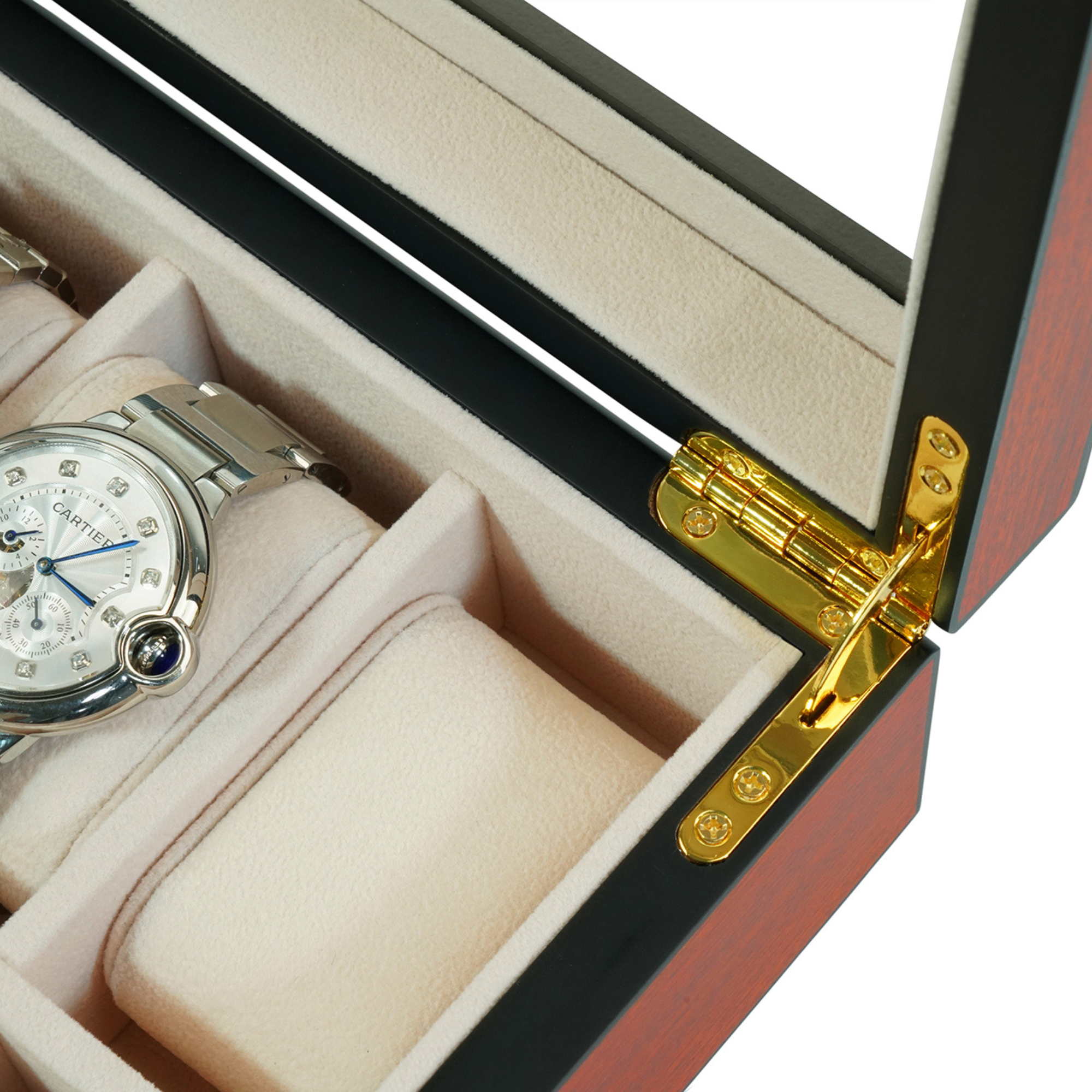 Cherry Wooden Watch Box for 12 Watches