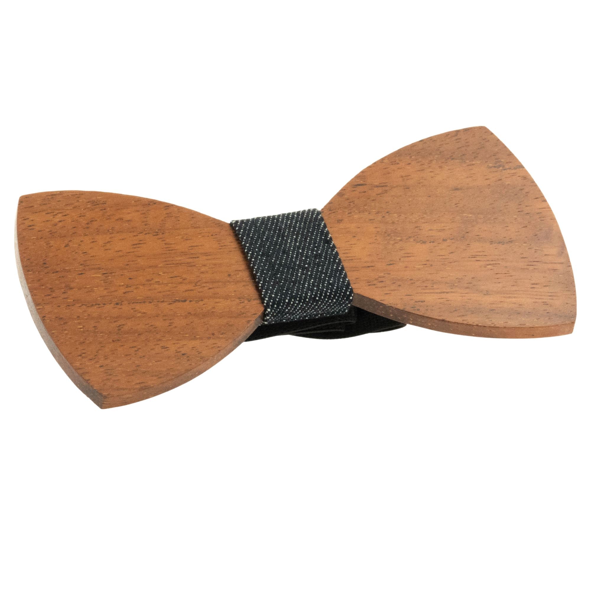 Dark Wood Black Dot Fabric Adult Bow Tie Bow Ties Clinks Australia