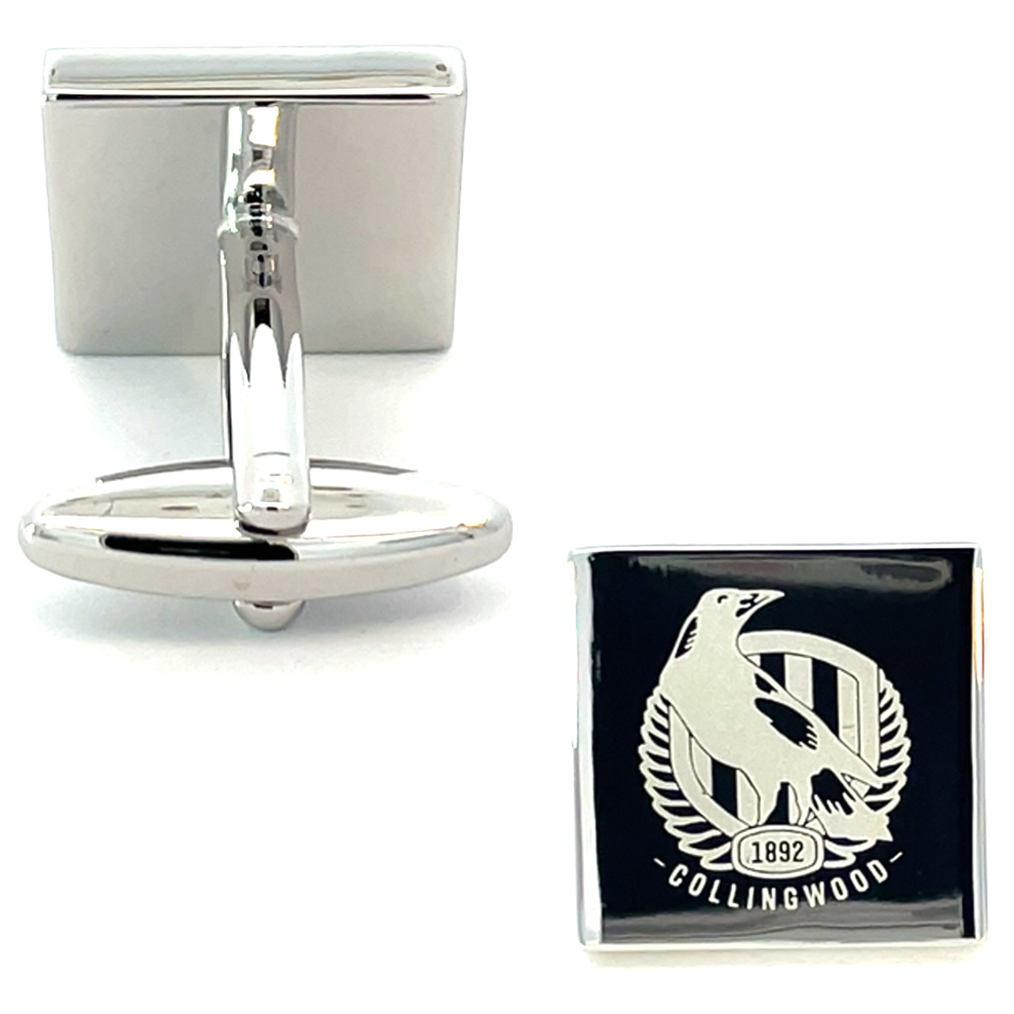 Silver Collingwood FC AFL Cufflinks