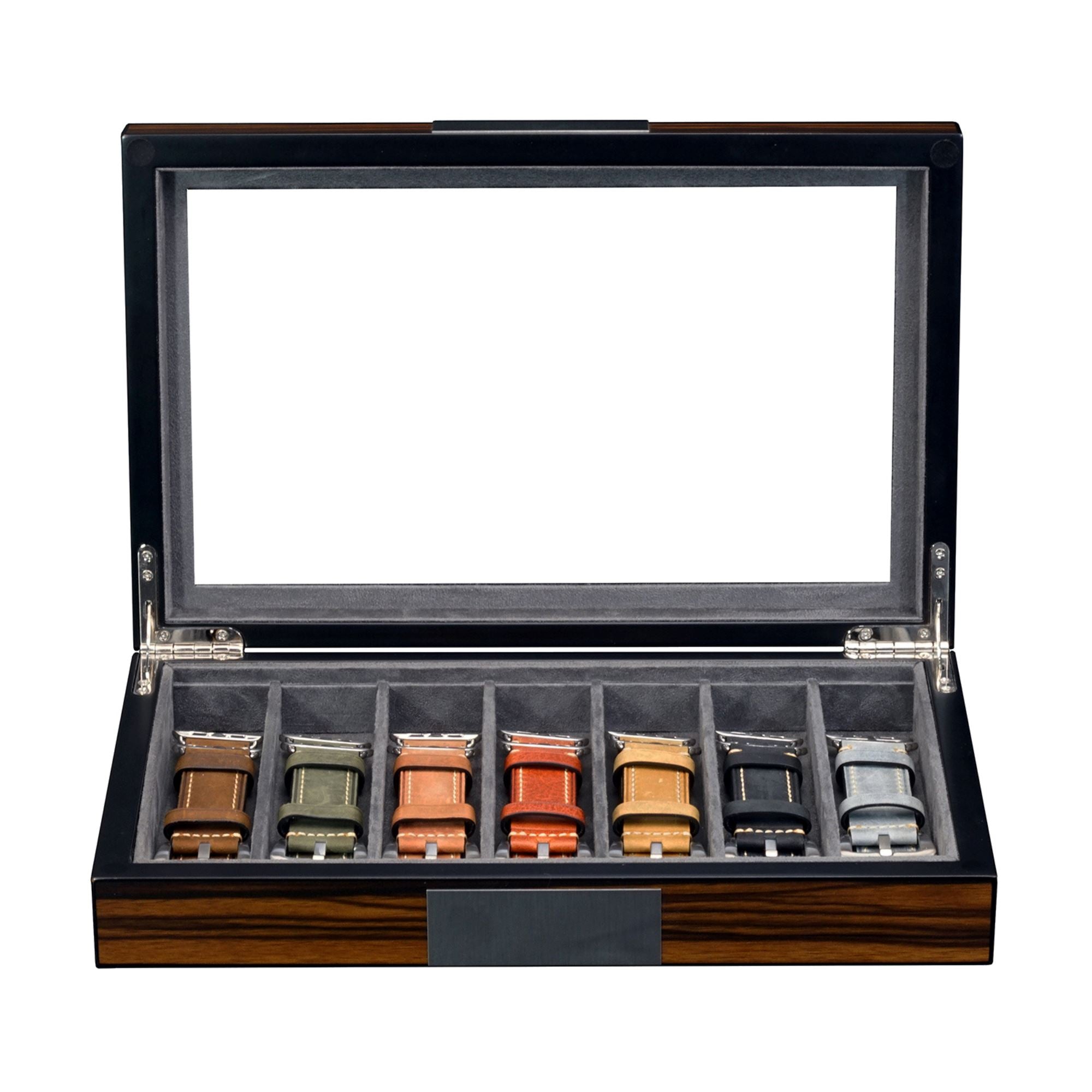 7 Slots Wooden Watch Straps Box Watch Boxes Clinks Australia