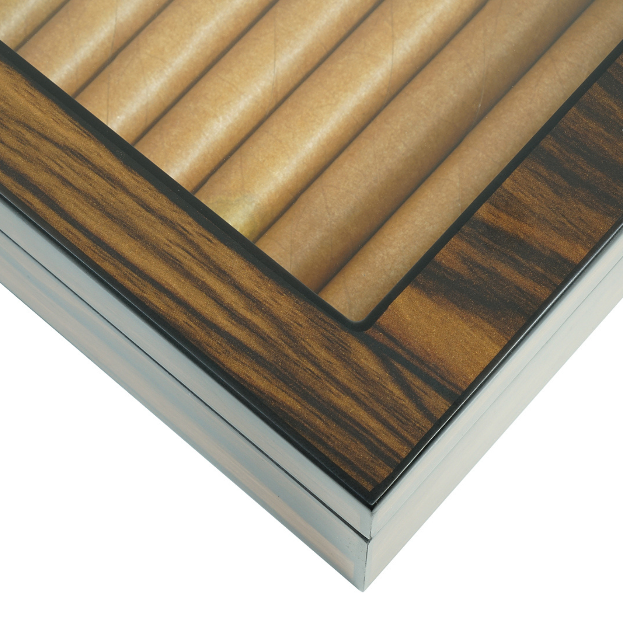 12-20 CT Ebony Wooden Cigar Humidor Box for Cigars