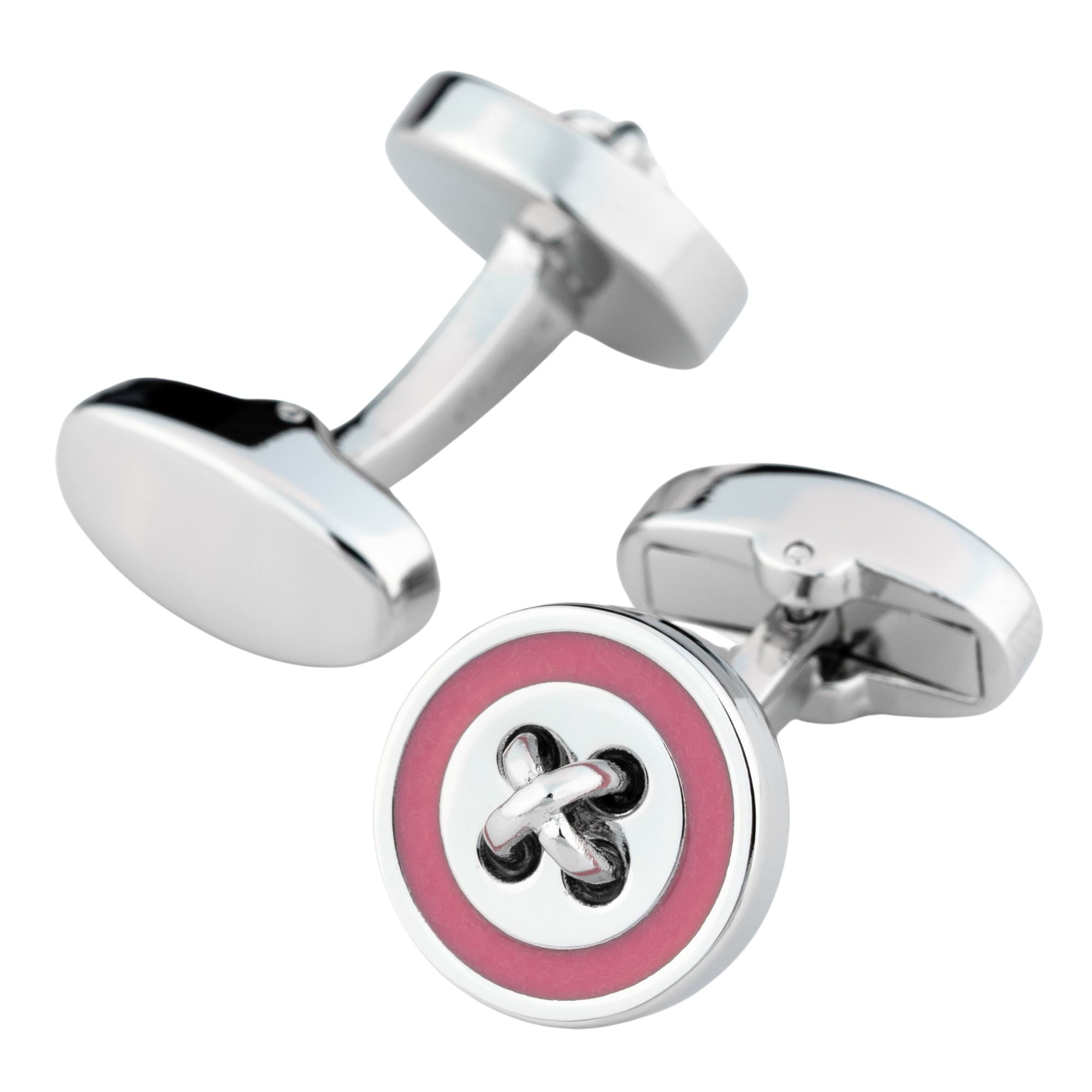 Pink Button Cufflinks Classic & Modern Cufflinks Clinks Australia