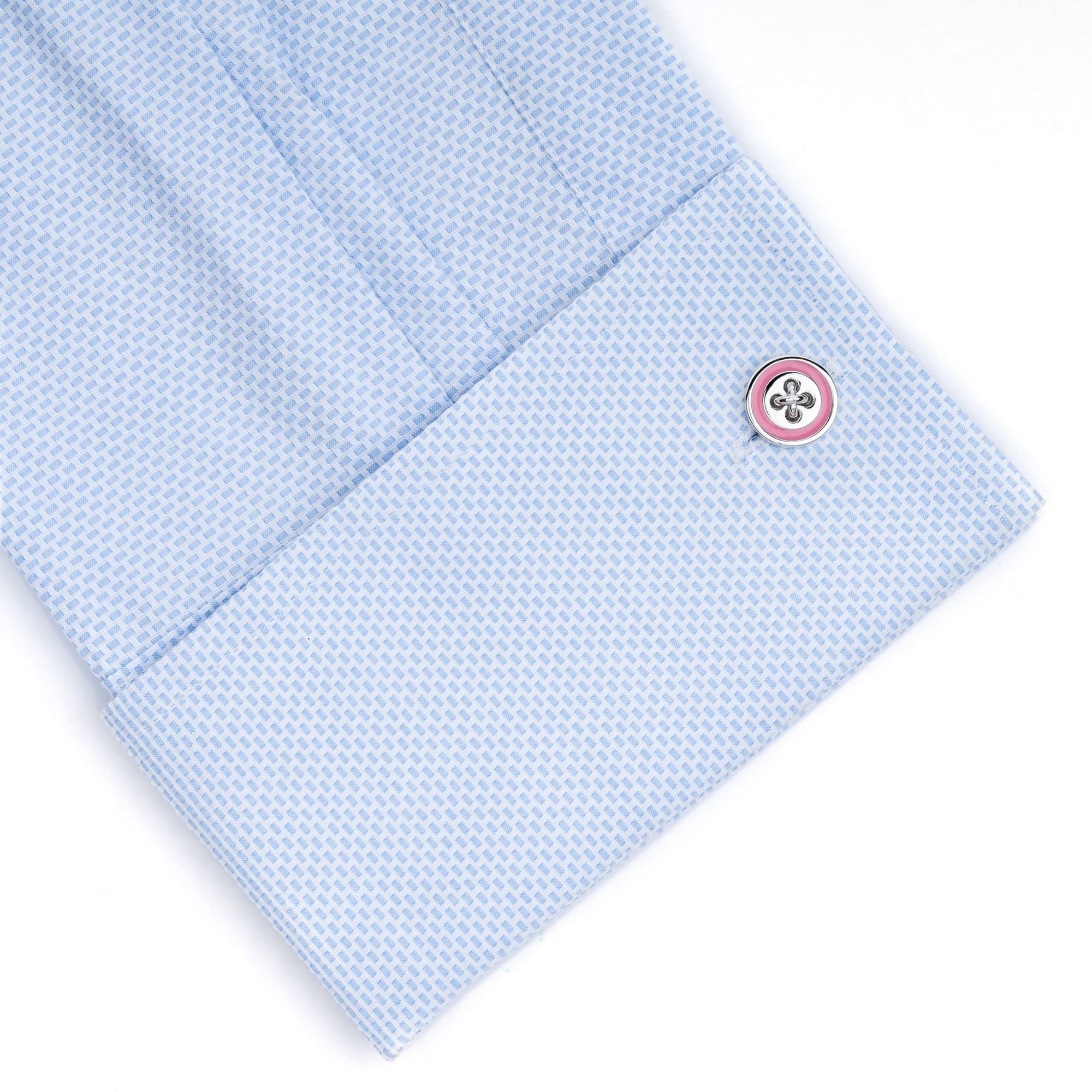 Pink Button Cufflinks Classic & Modern Cufflinks Clinks Australia