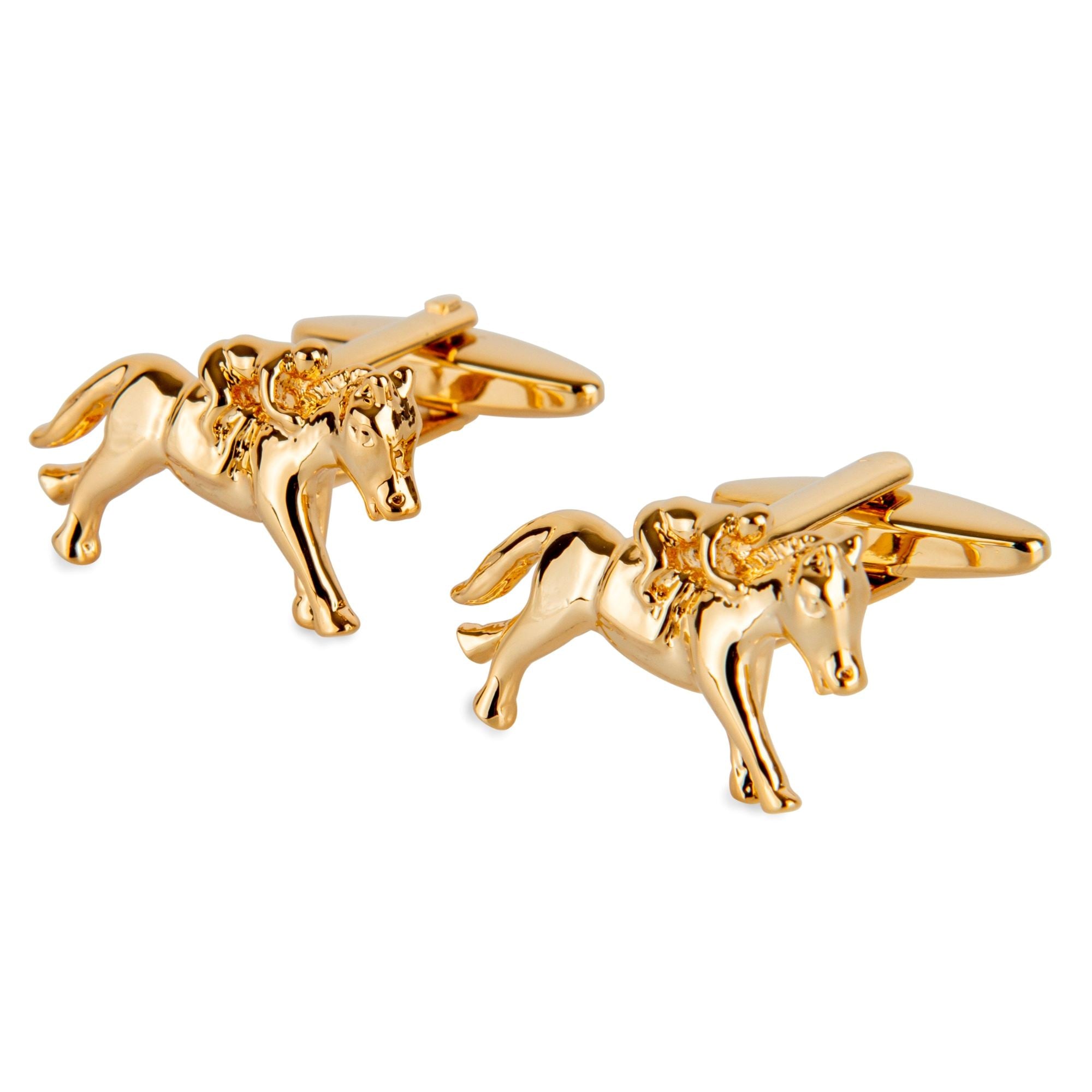 "Melbourne Cup" Horse Racing Gold Cufflinks Novelty Cufflinks Clinks Australia