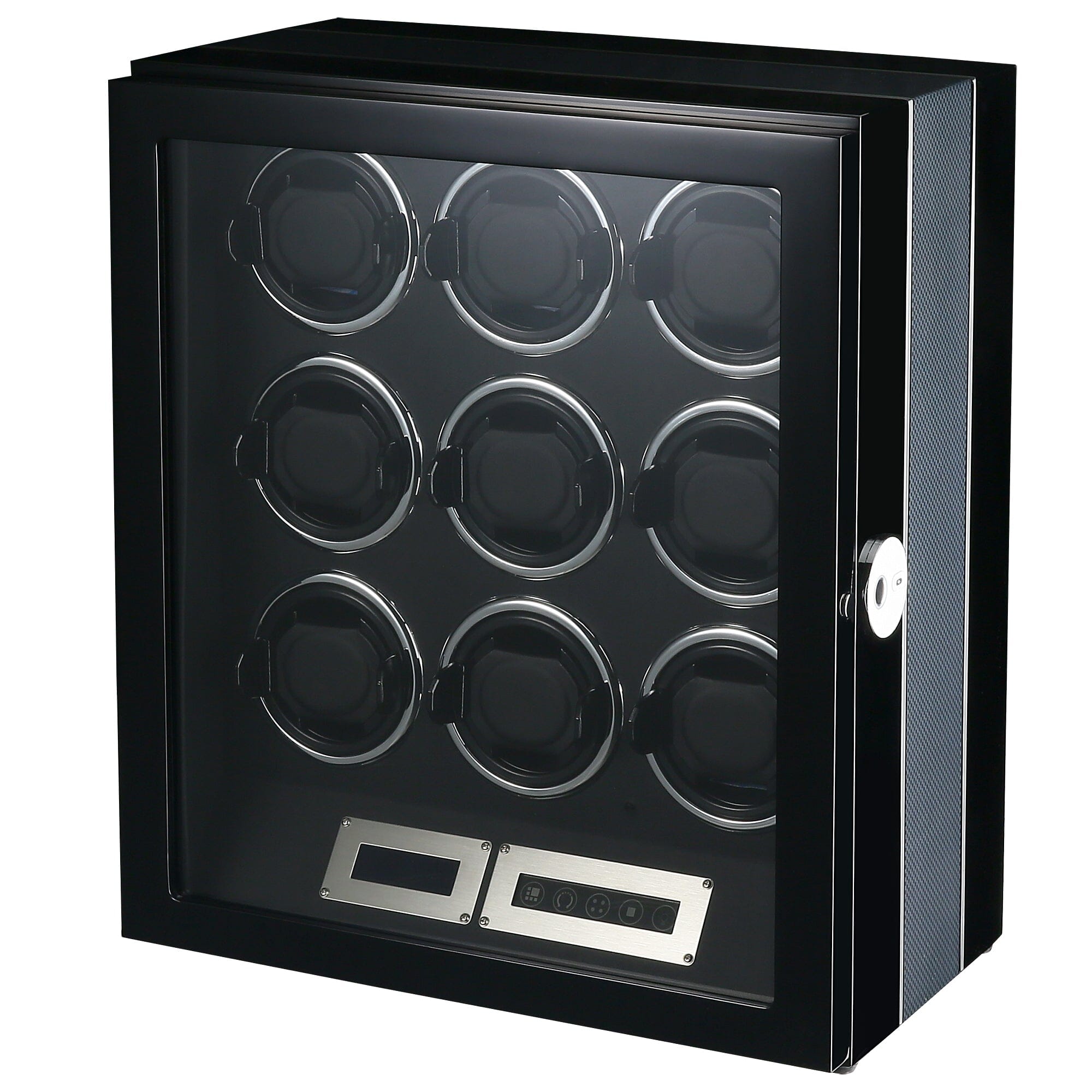 Flinders Watch Winder for 9 Watches with Fingerprint Lock Watch Winder Boxes Clinks