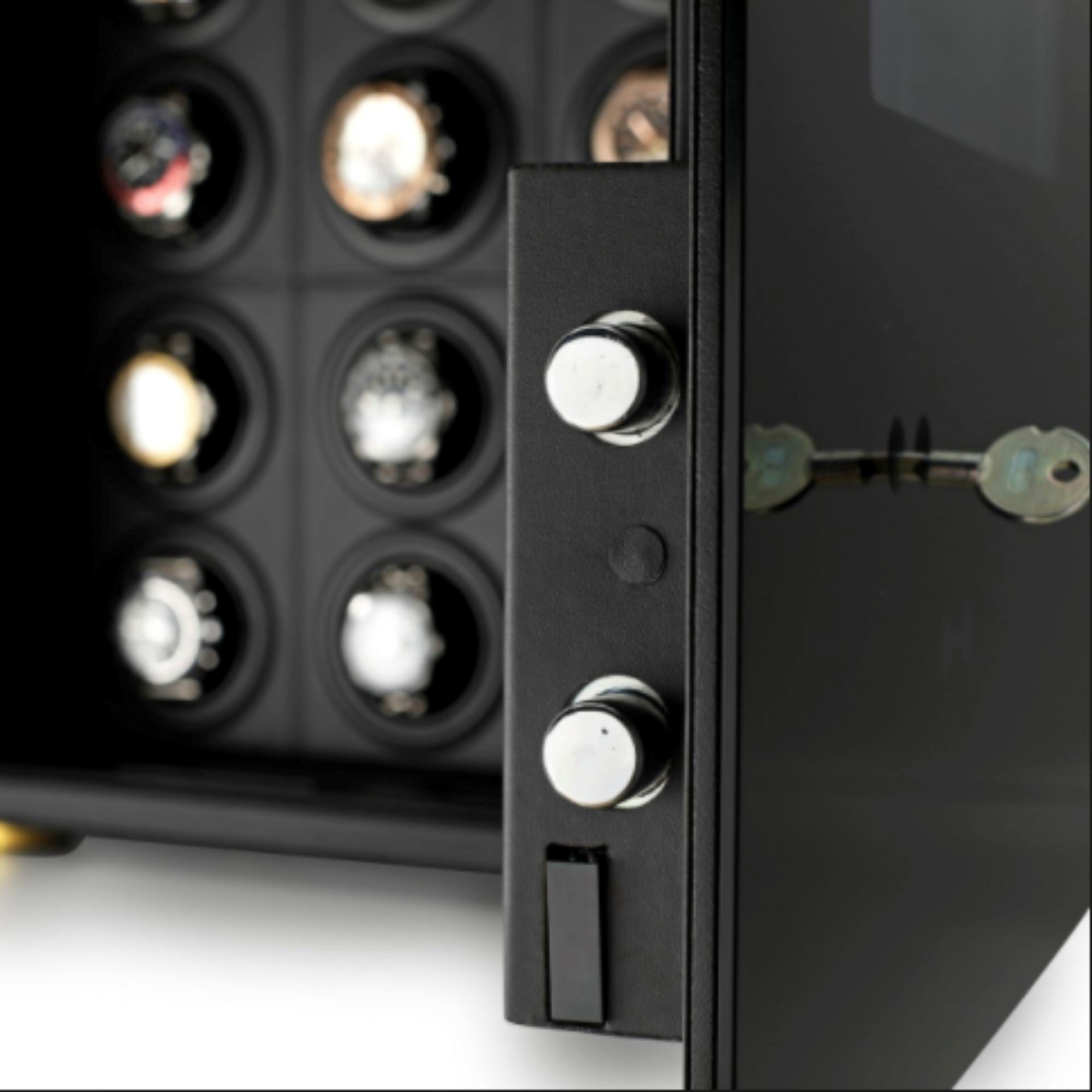 Vanguard Steel Watch Winder Security Safe with Digital Lock and Alarm Watch Winder Boxes Clinks