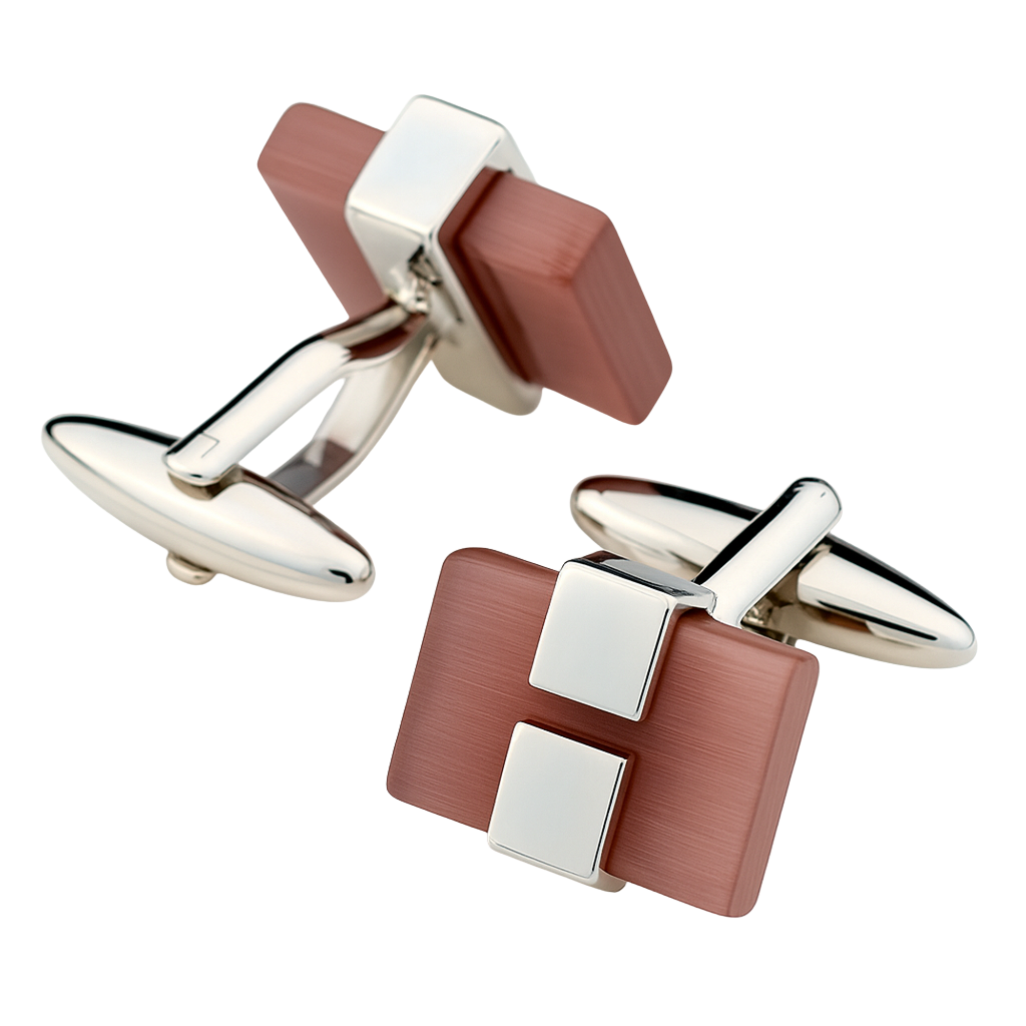Mauve Ice Cateye Cufflinks