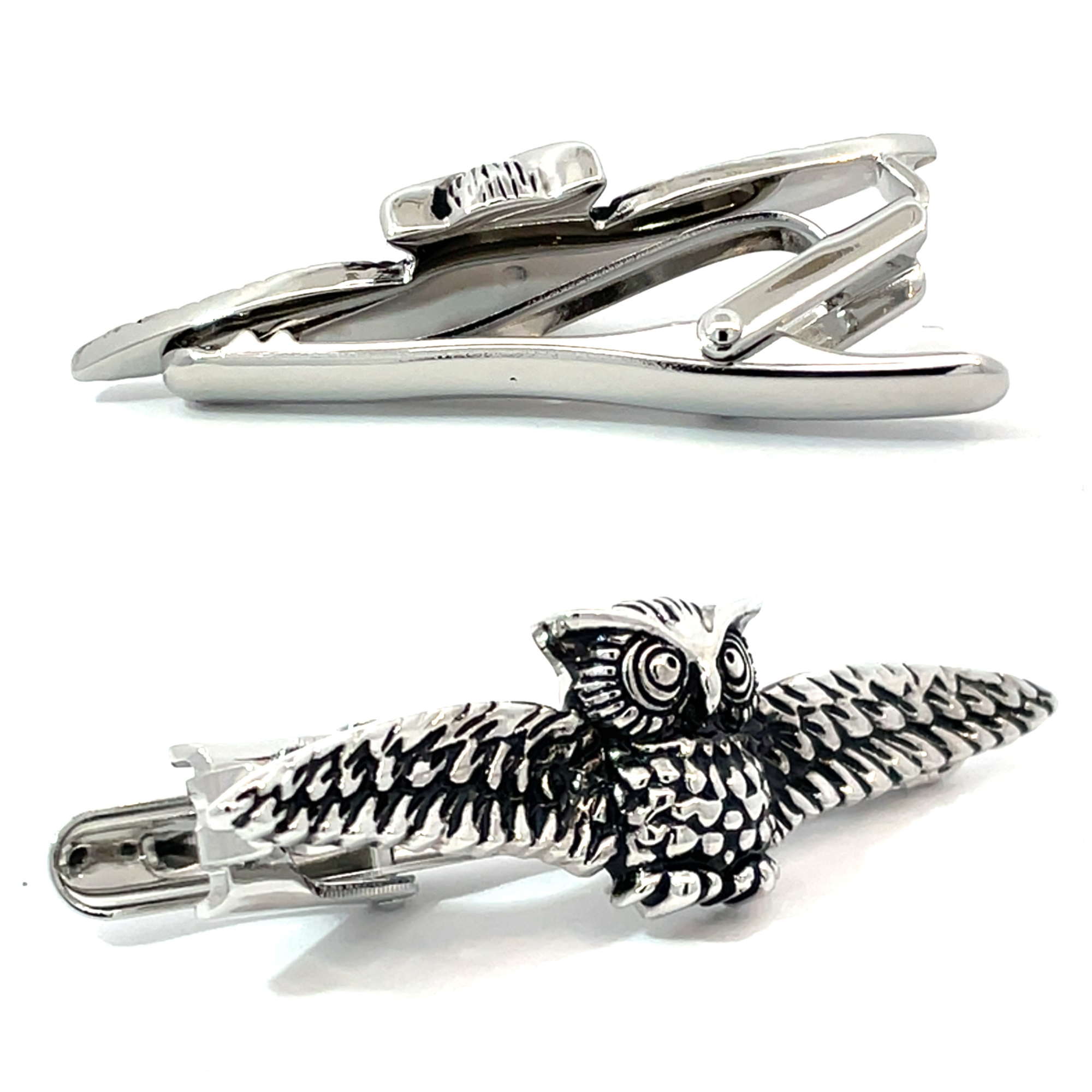 Owl with Spread Wings Tie Clip