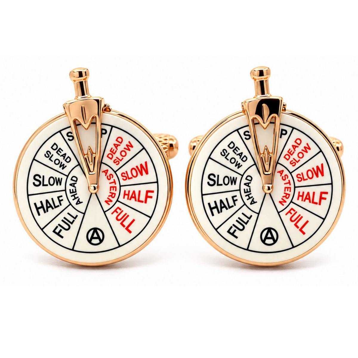 Ships Telegraph in Rose gold cufflinks