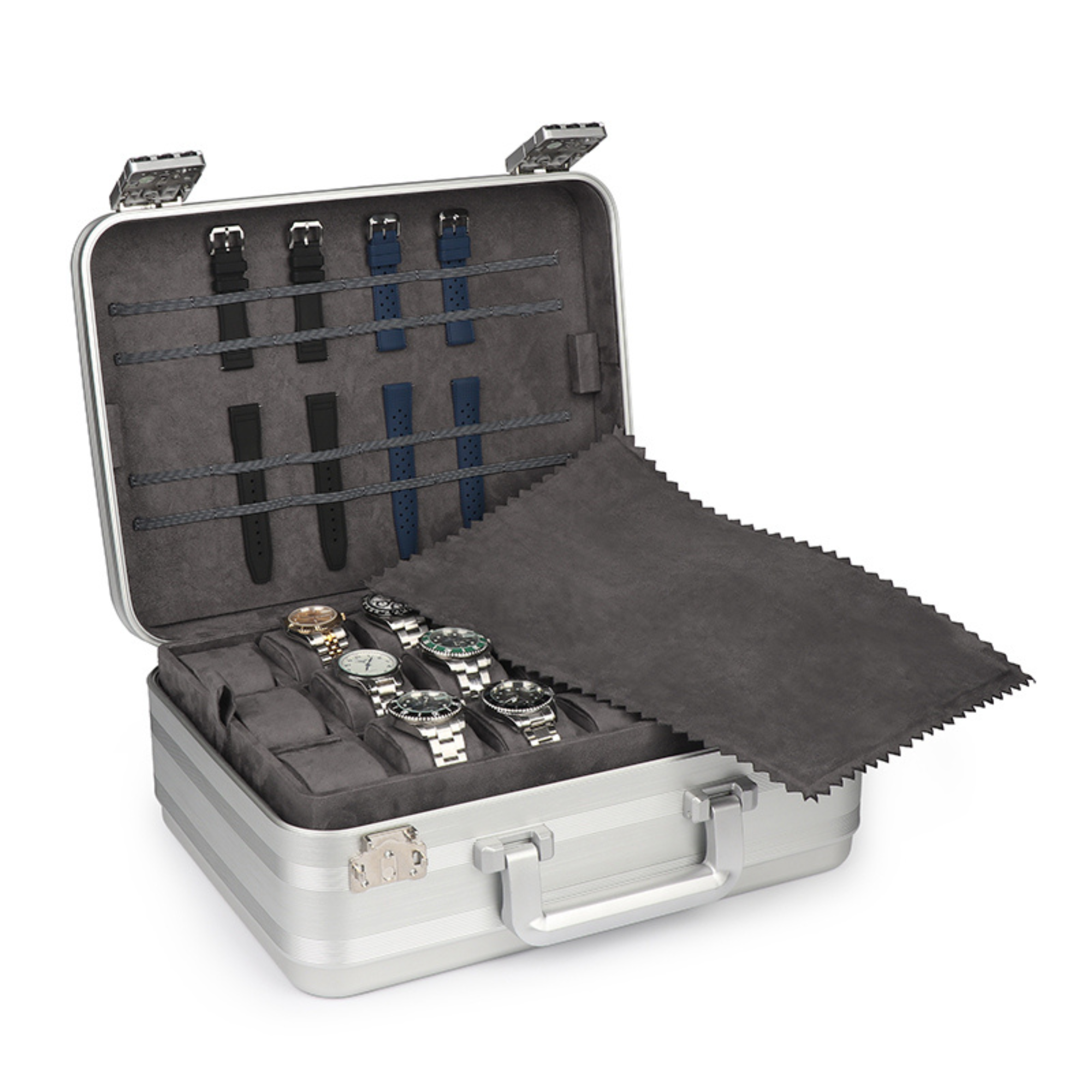 36 Slot Aluminium Watch Travel Case with Lock