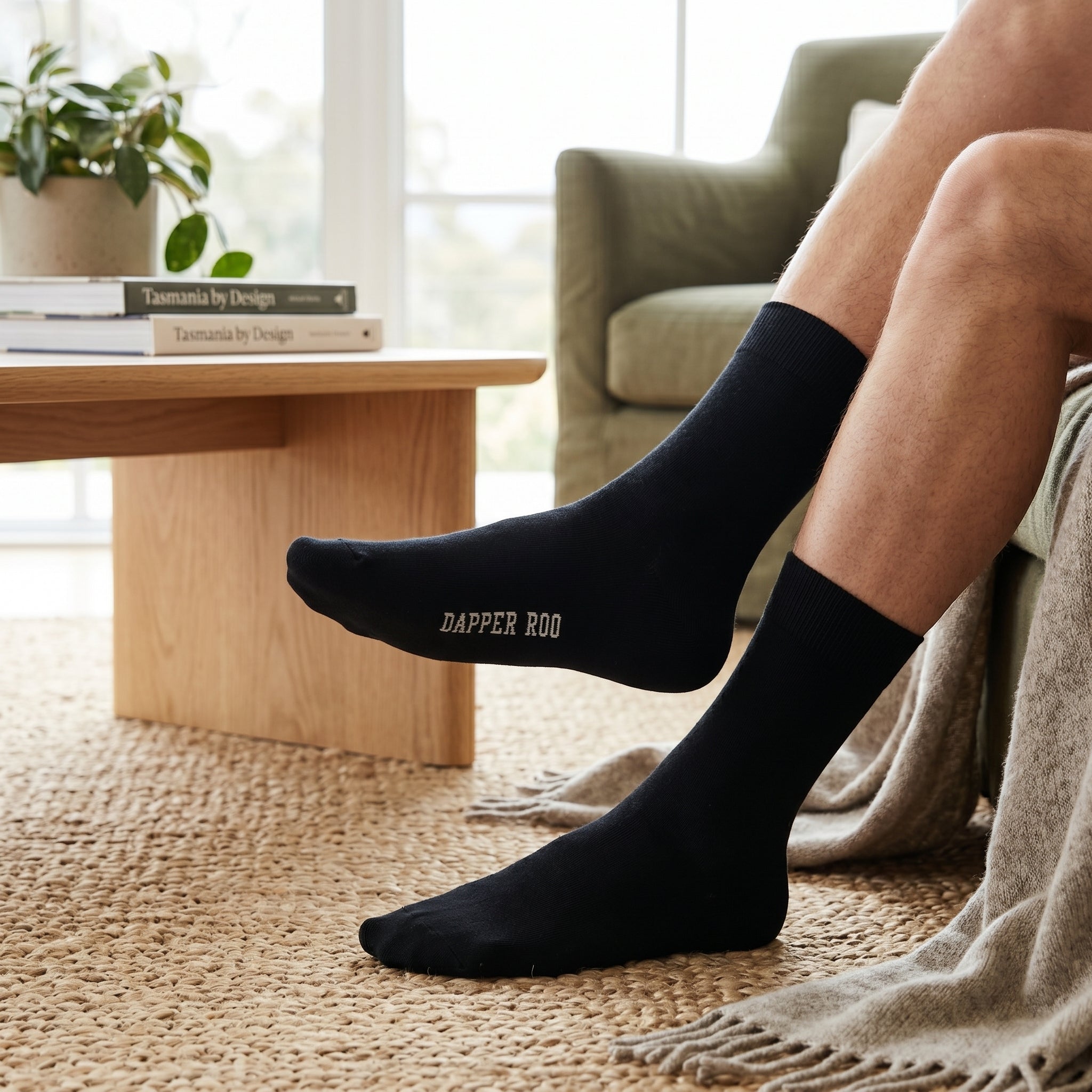 Classic Black Bamboo Socks by Dapper Roo lifestyle image