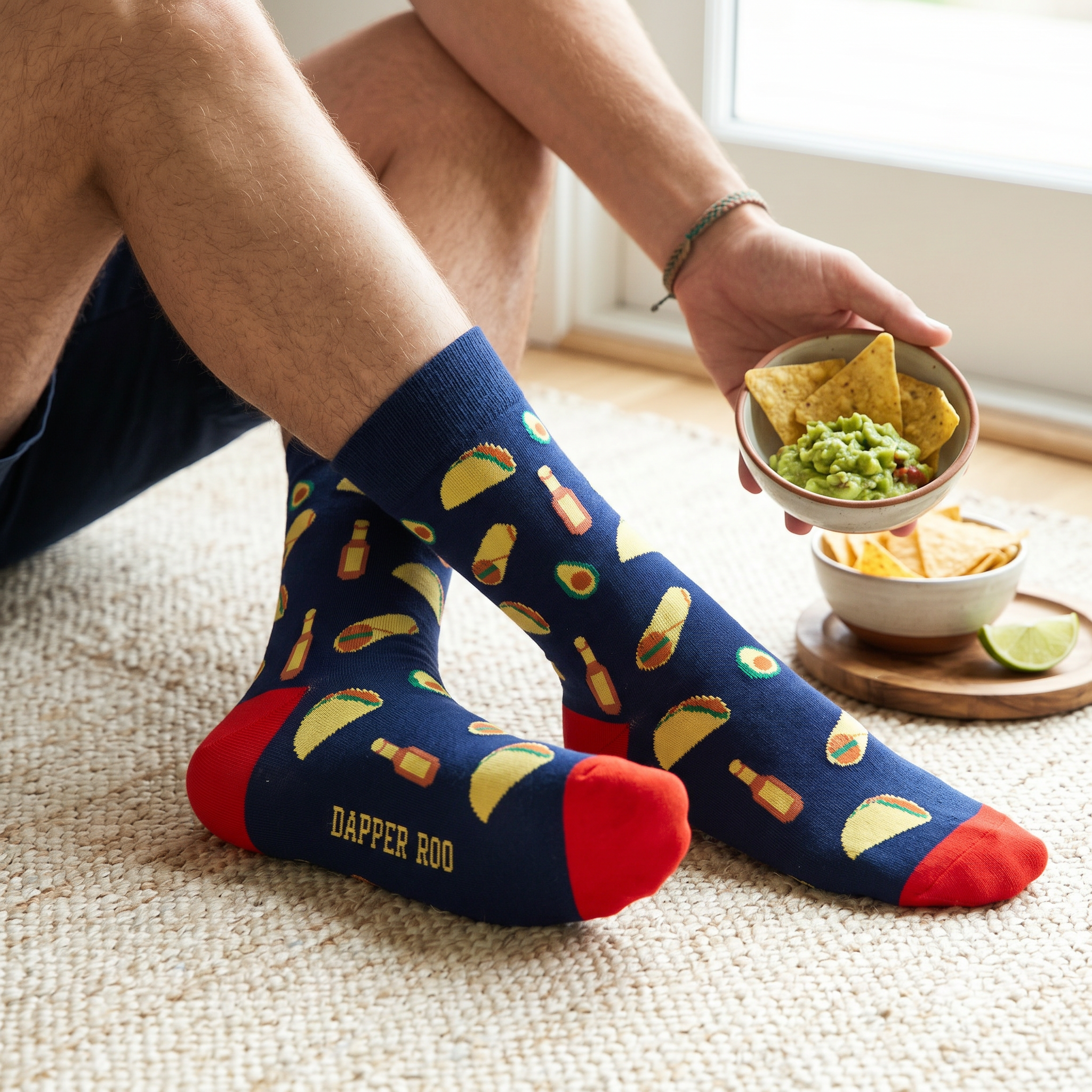 Taco Tuesday Mexican Bamboo Socks by Dapper Roo lifestyle image