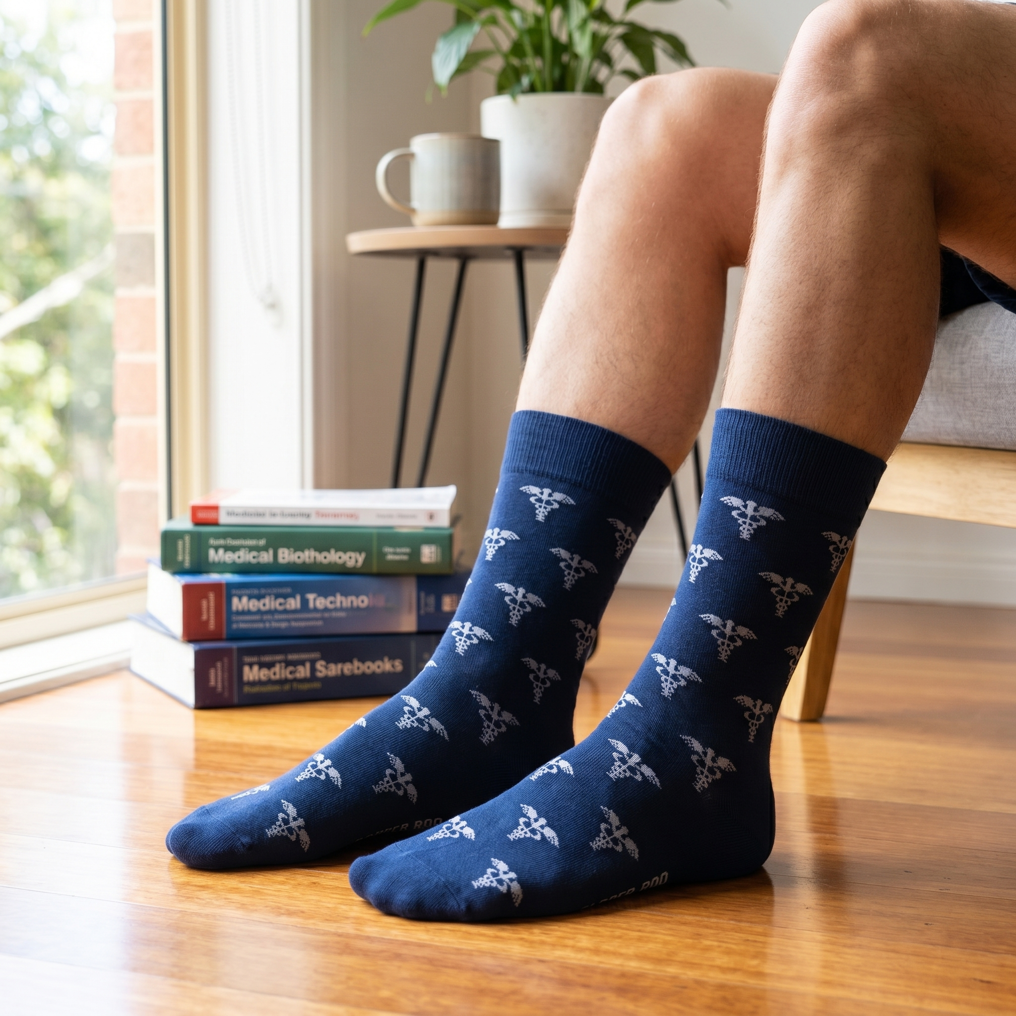 Medical Caduceus Socks by Dapper Roo lifestyle image