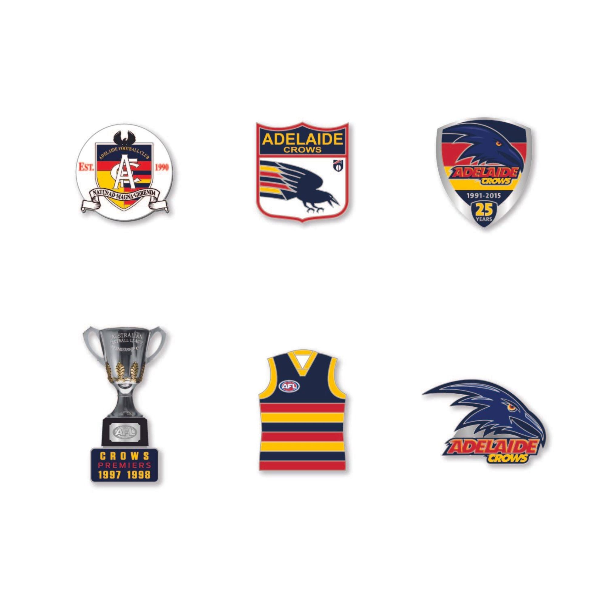 Adelaide Crows AFL Pin Set Lapel Pin Clinks