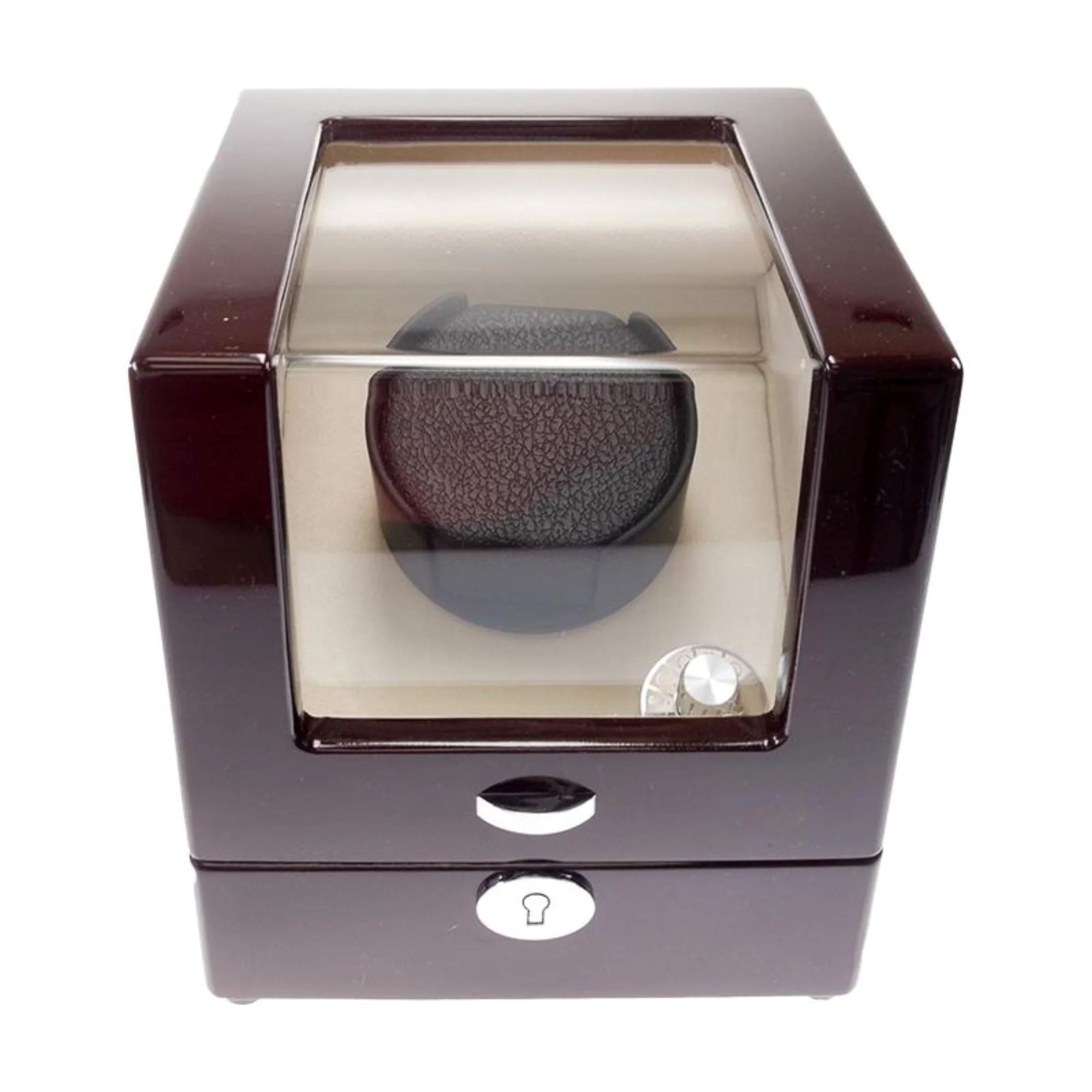 Seconds - Waratah Watch Winder Box for 1 Watch in Mahogany (j) Seconds Clinks