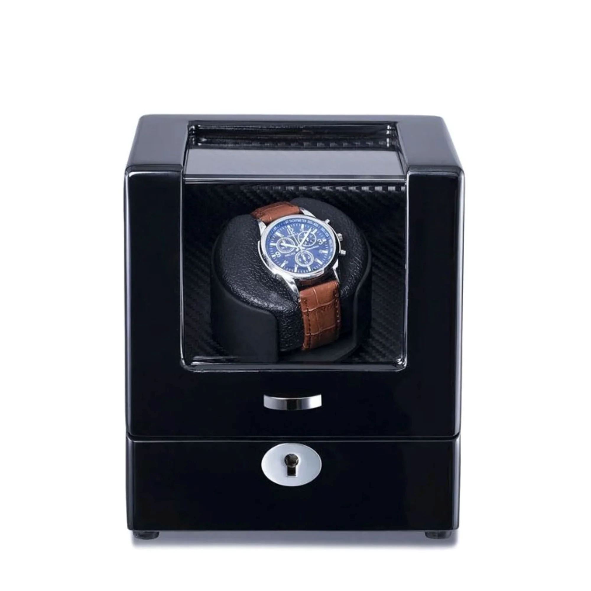 Seconds - Waratah Watch Winder Box for 1 Watch in Black (f) Seconds Clinks
