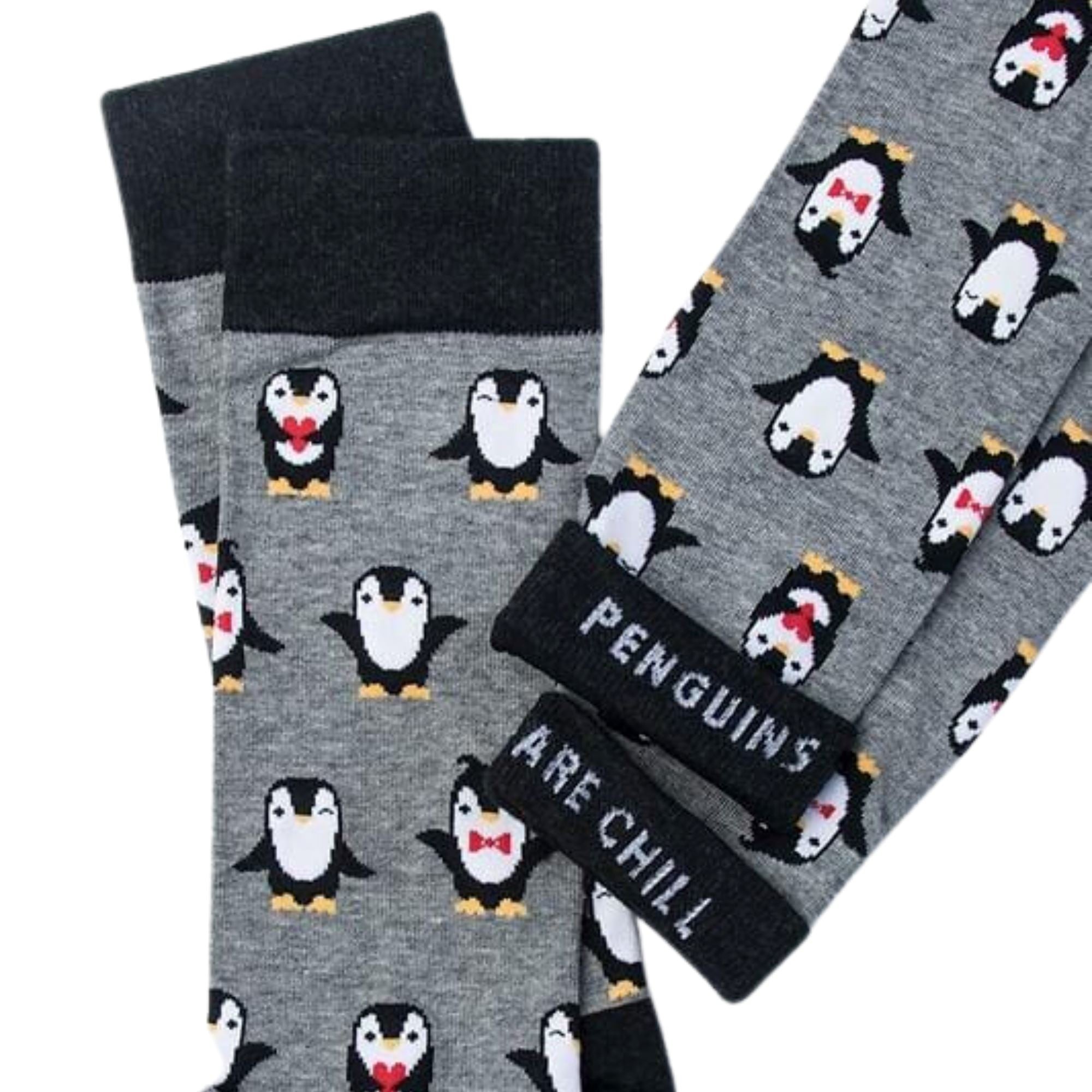 Penguins Heather Gray Mens Sock Socks Alynn