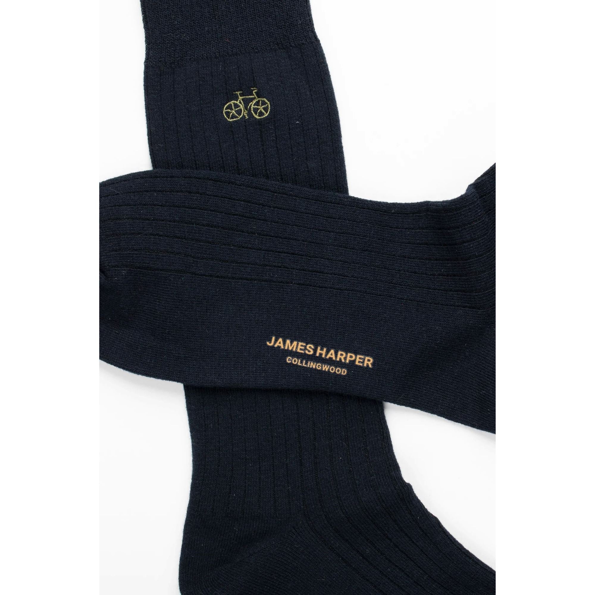 Navy Ribbed Socks Socks Clinks