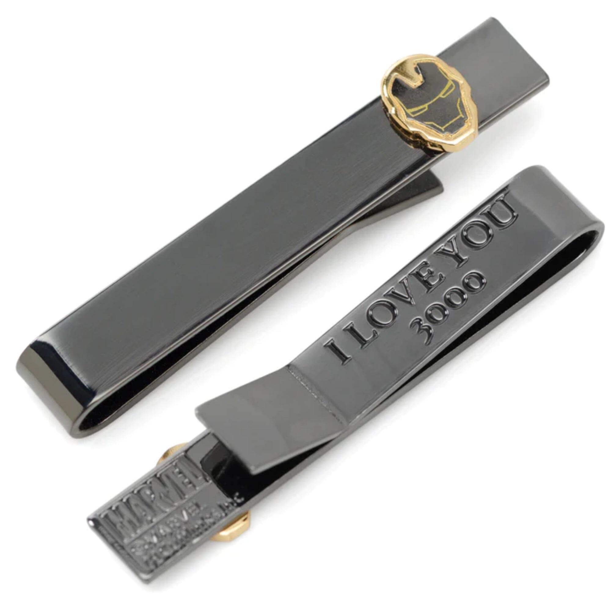 Iron Man "I Love You 3000" Gunmetal Hidden Message Tie Bar Tie Bars Marvel
