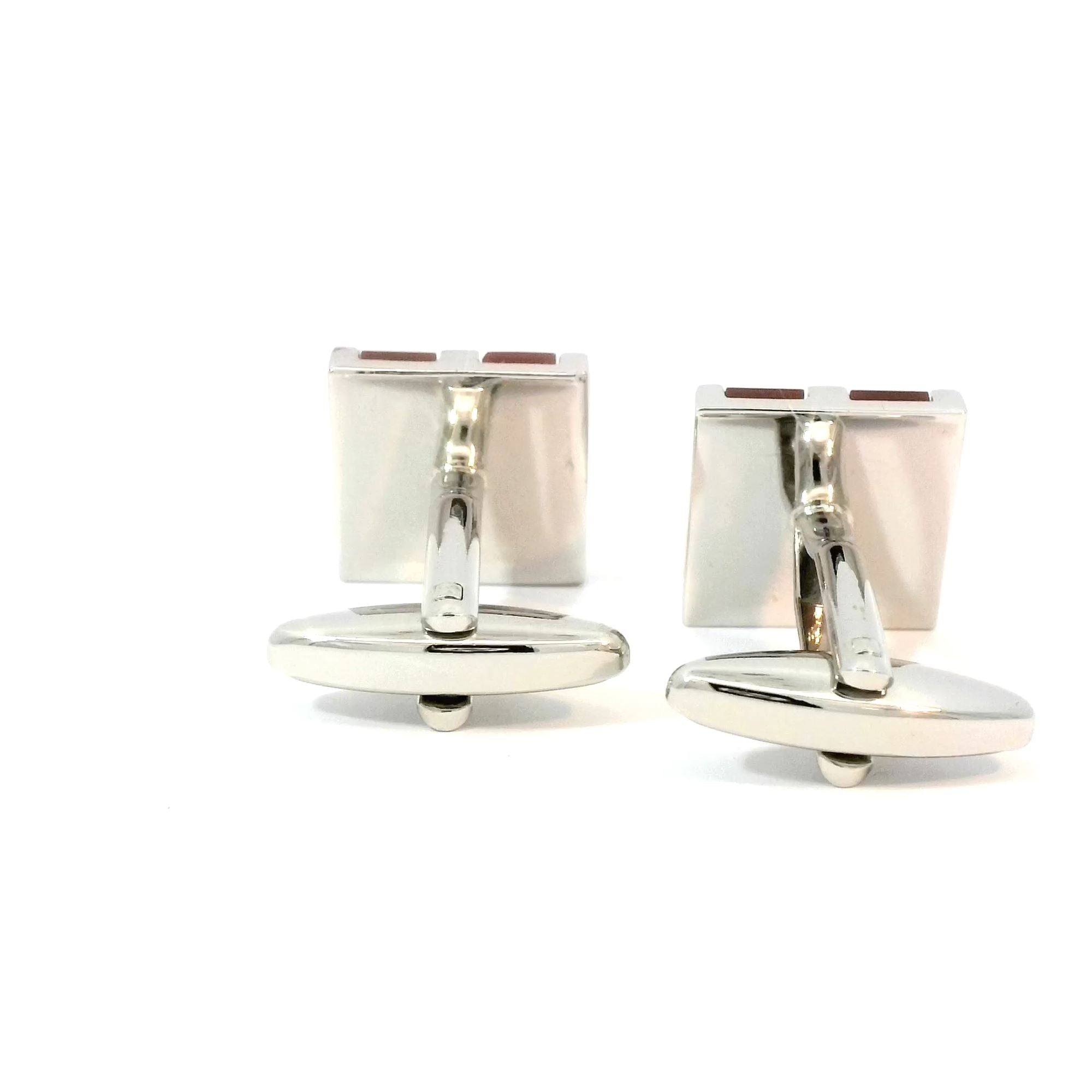 Amber Coloured Inserts Cufflinks Classic & Modern Cufflinks Clinks Australia