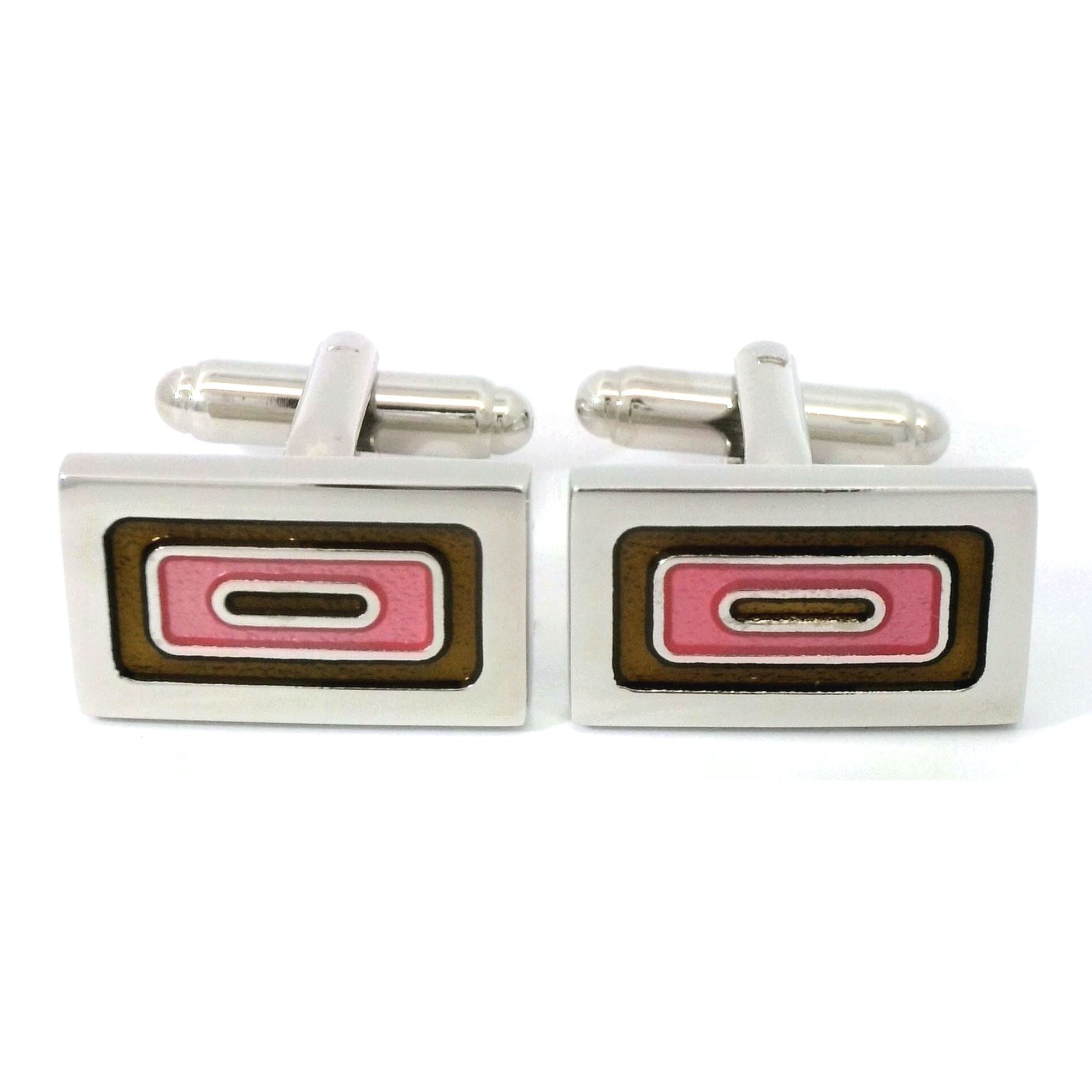 Concurrent Rings Pink Cufflinks Classic & Modern Cufflinks Clinks Australia