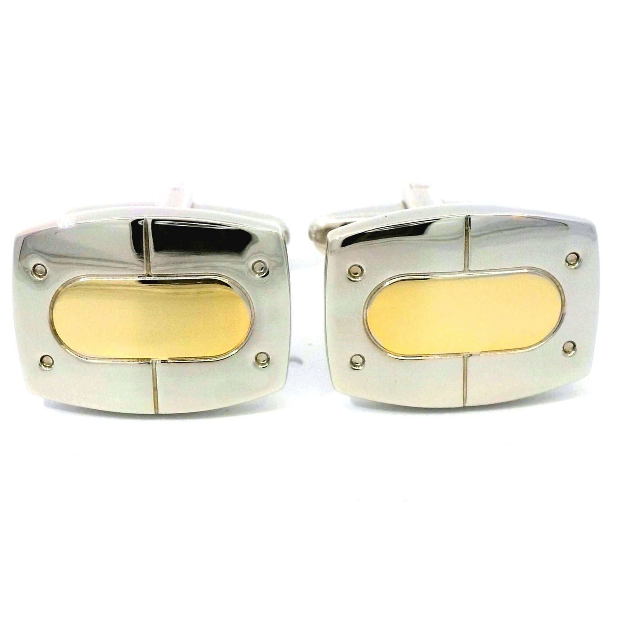 Gold and Silver Buckle Cufflinks