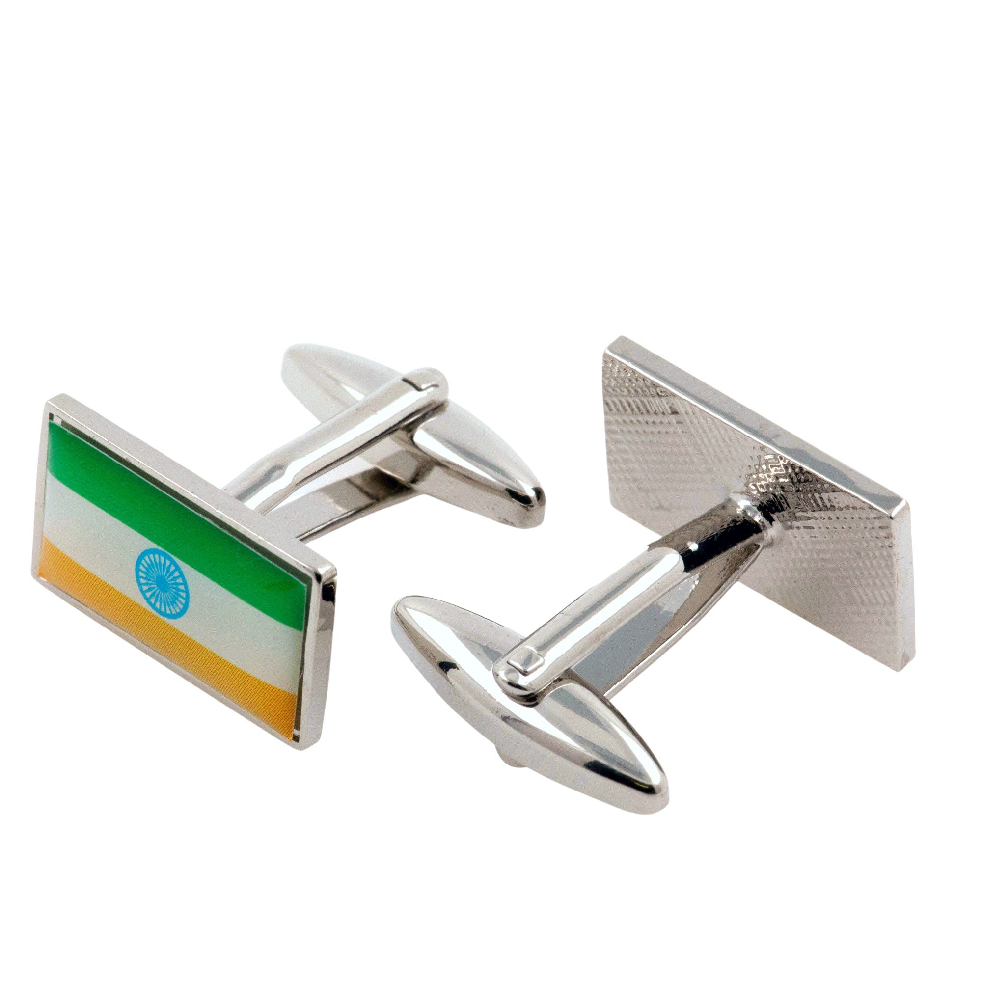 Flag of India Cufflinks Novelty Cufflinks Clinks