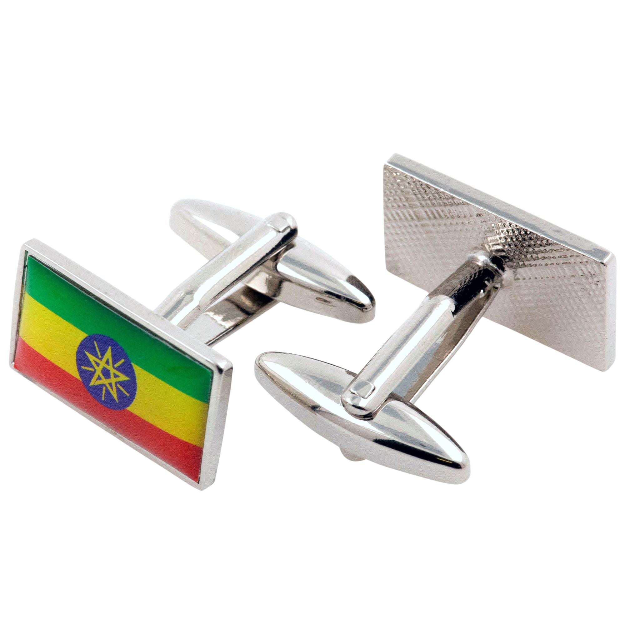 Flag of Ethiopia Cufflinks Novelty Cufflinks Clinks