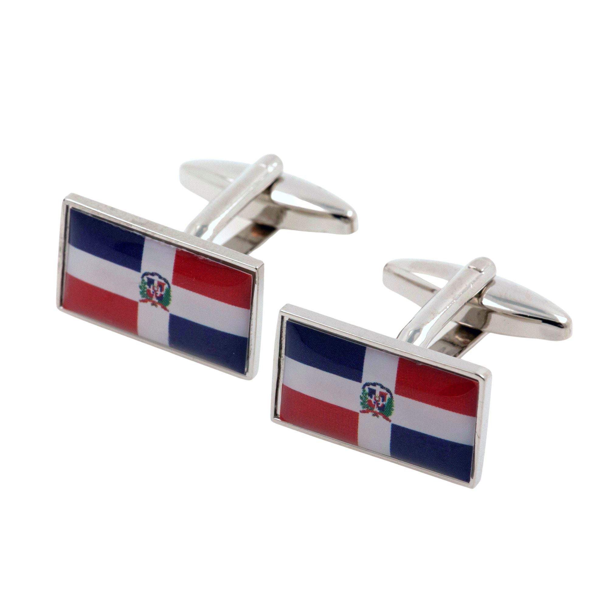 Flag of Dominican Republic Cufflinks Novelty Cufflinks Clinks